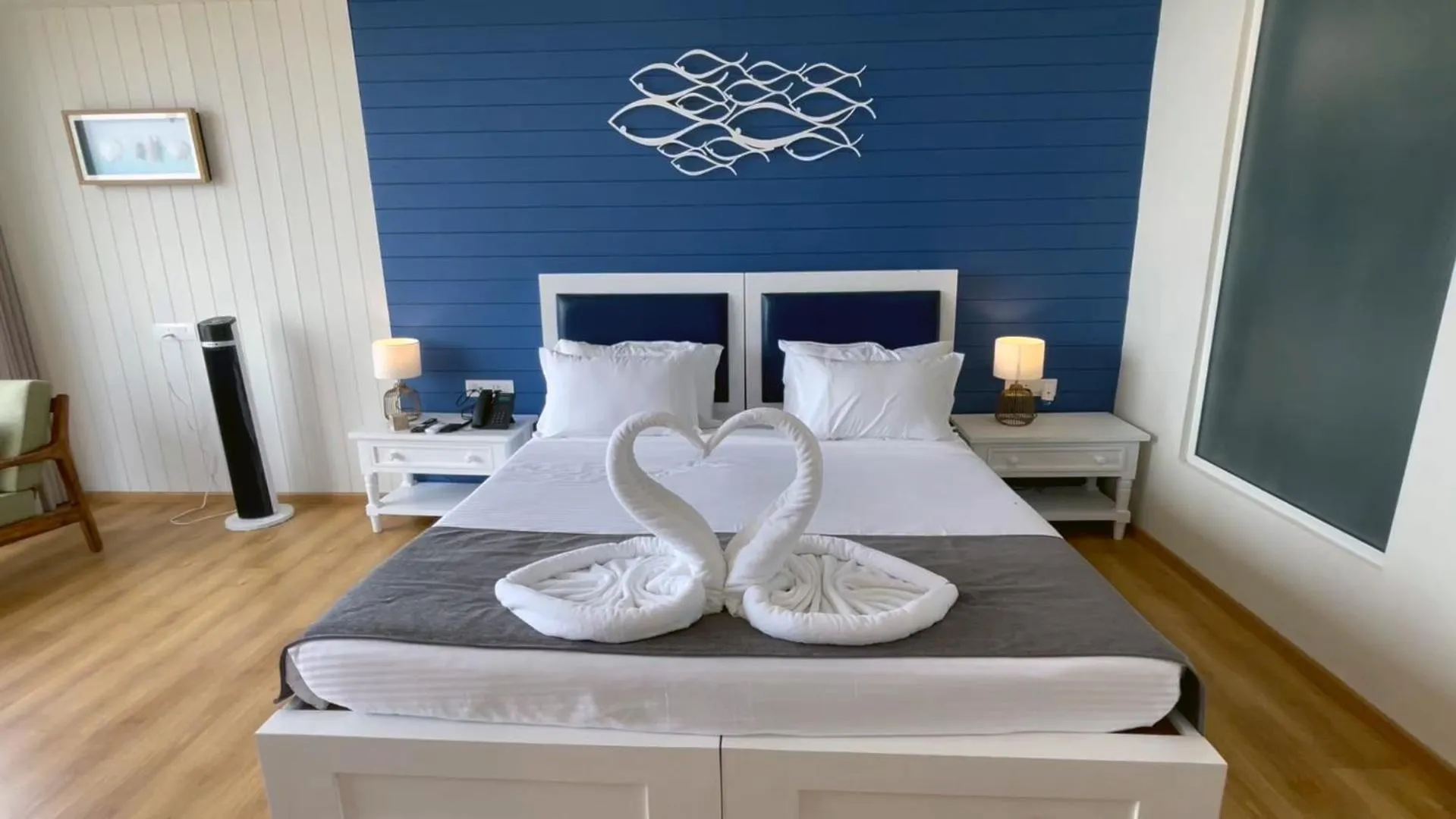 Bed in Praveg Beach Resort Diu, Chakratirth Beach