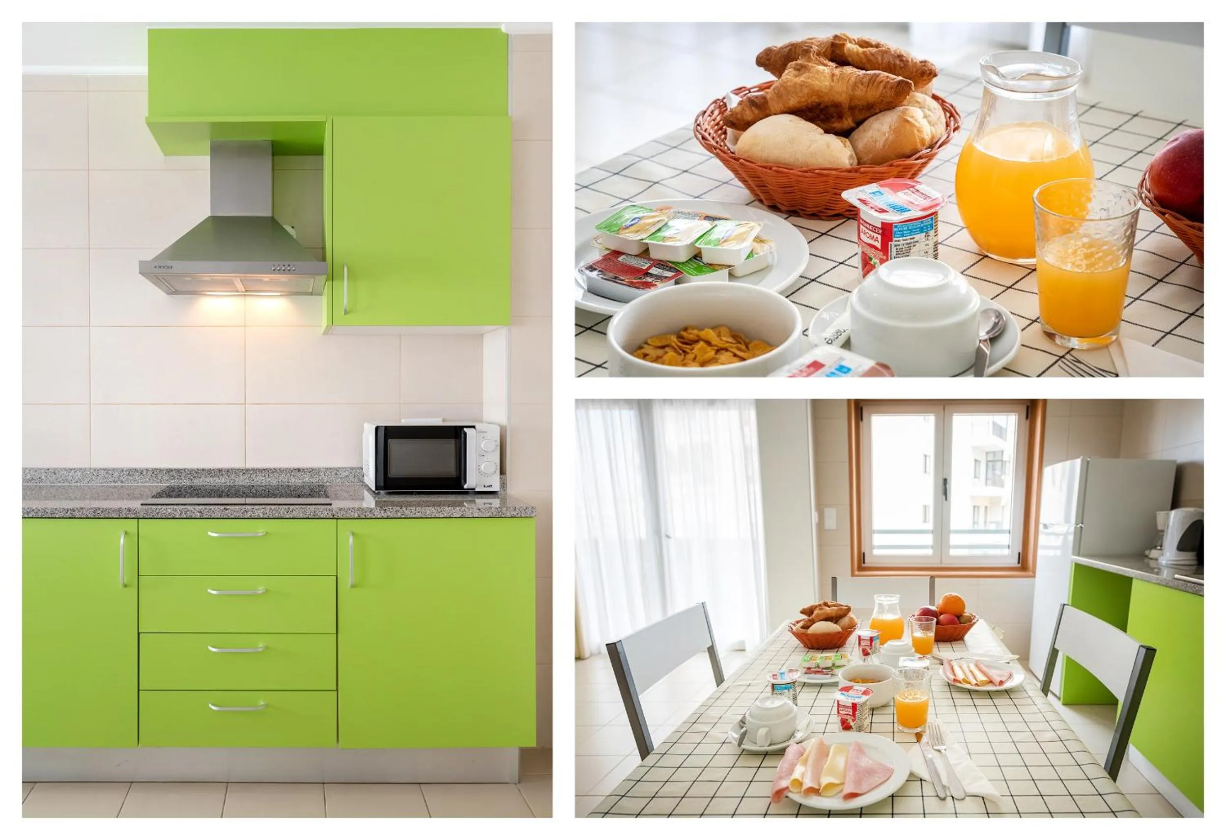 Kitchen or kitchenette in Apartamentos Mirante da Rocha