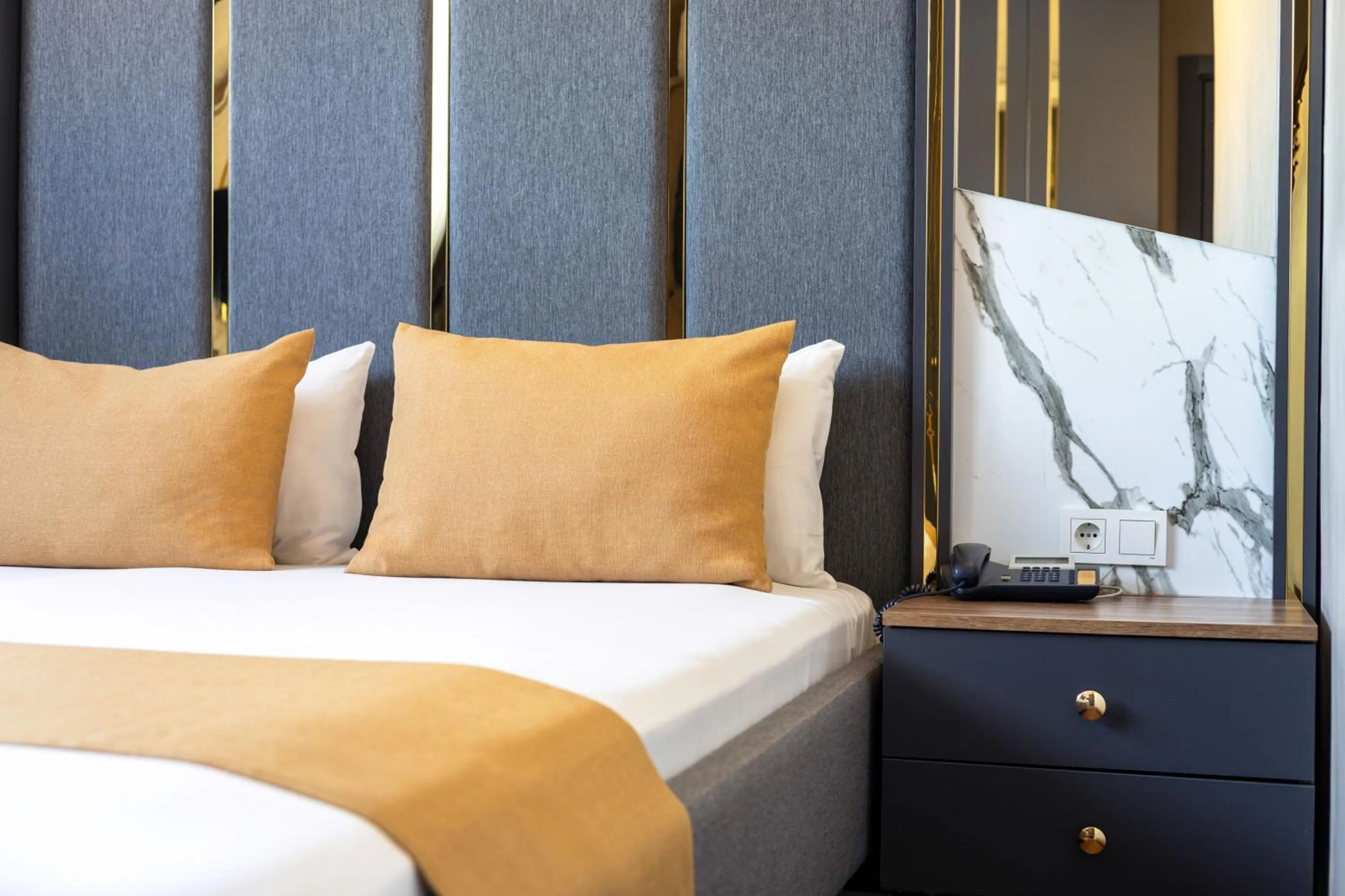Decorative detail, Bed in Meridiani Taksim Hotel