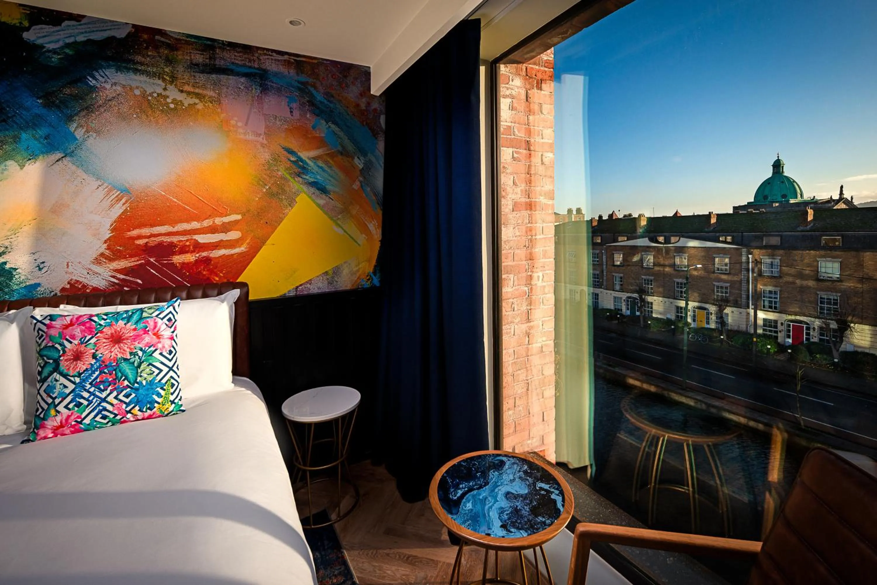 View (from property/room), Bed in NYX Hotel Dublin Portobello