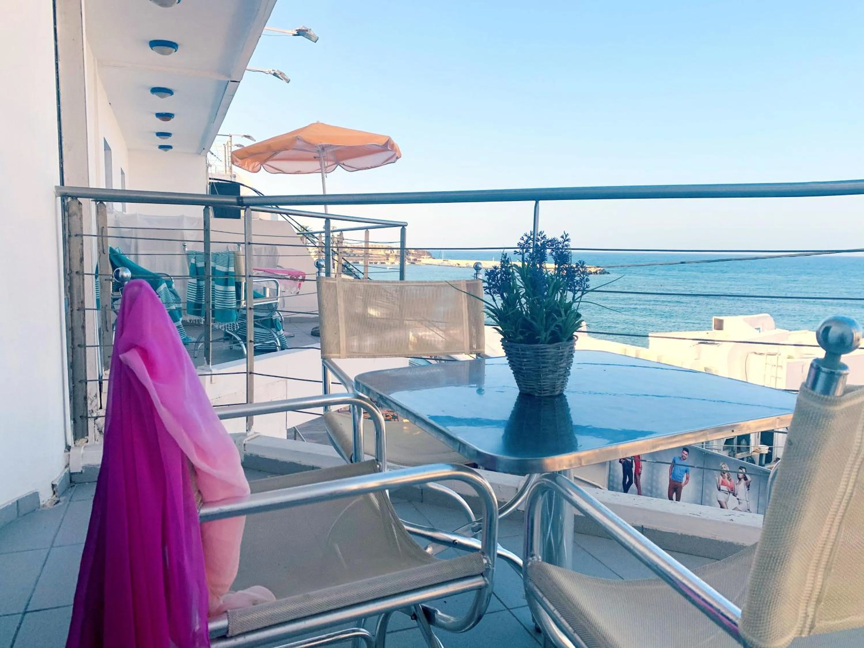 Balcony/Terrace in Kassavetis Center - Hotel Studios & Apartments