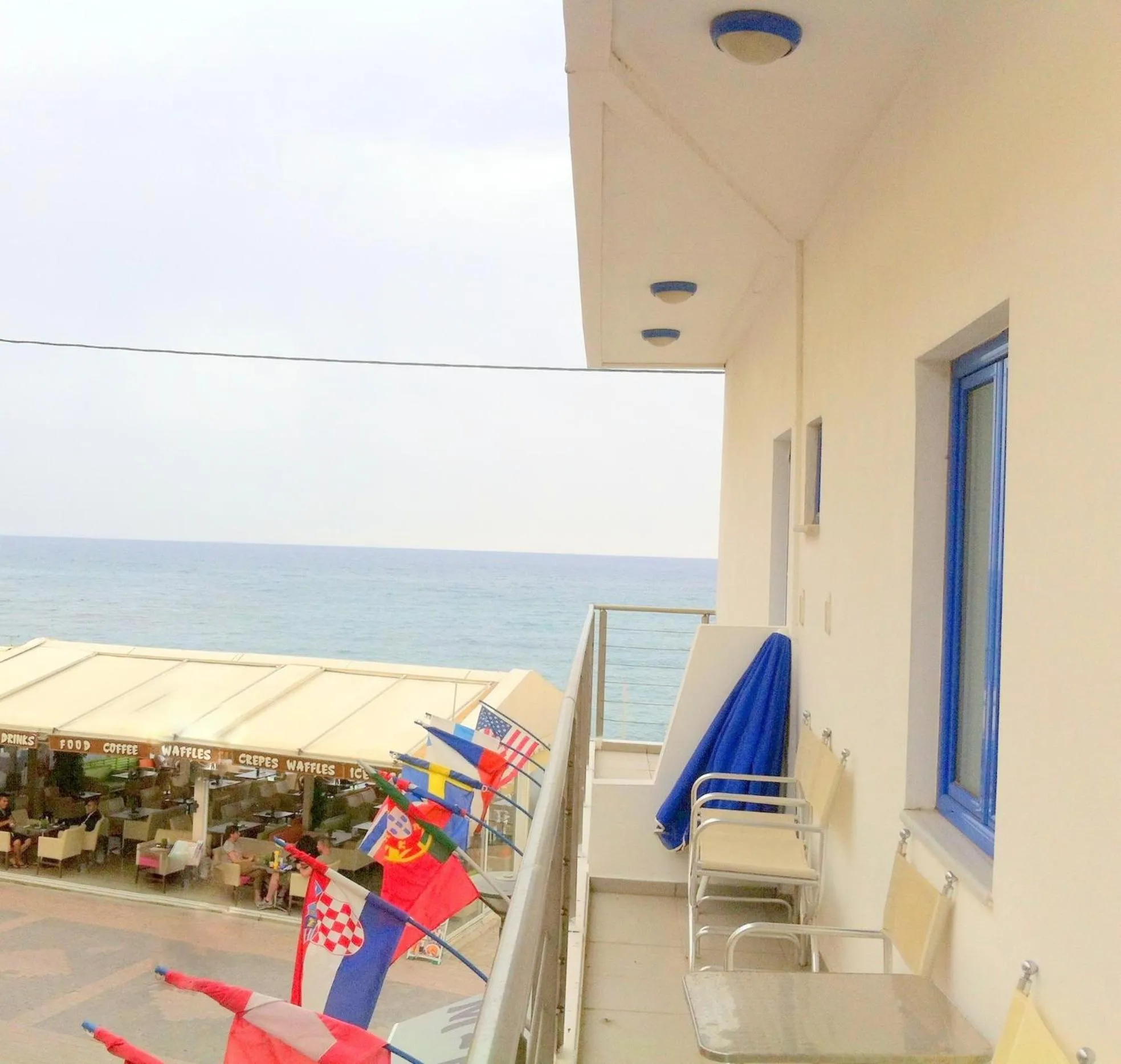 Balcony/Terrace in Kassavetis Center - Hotel Studios & Apartments