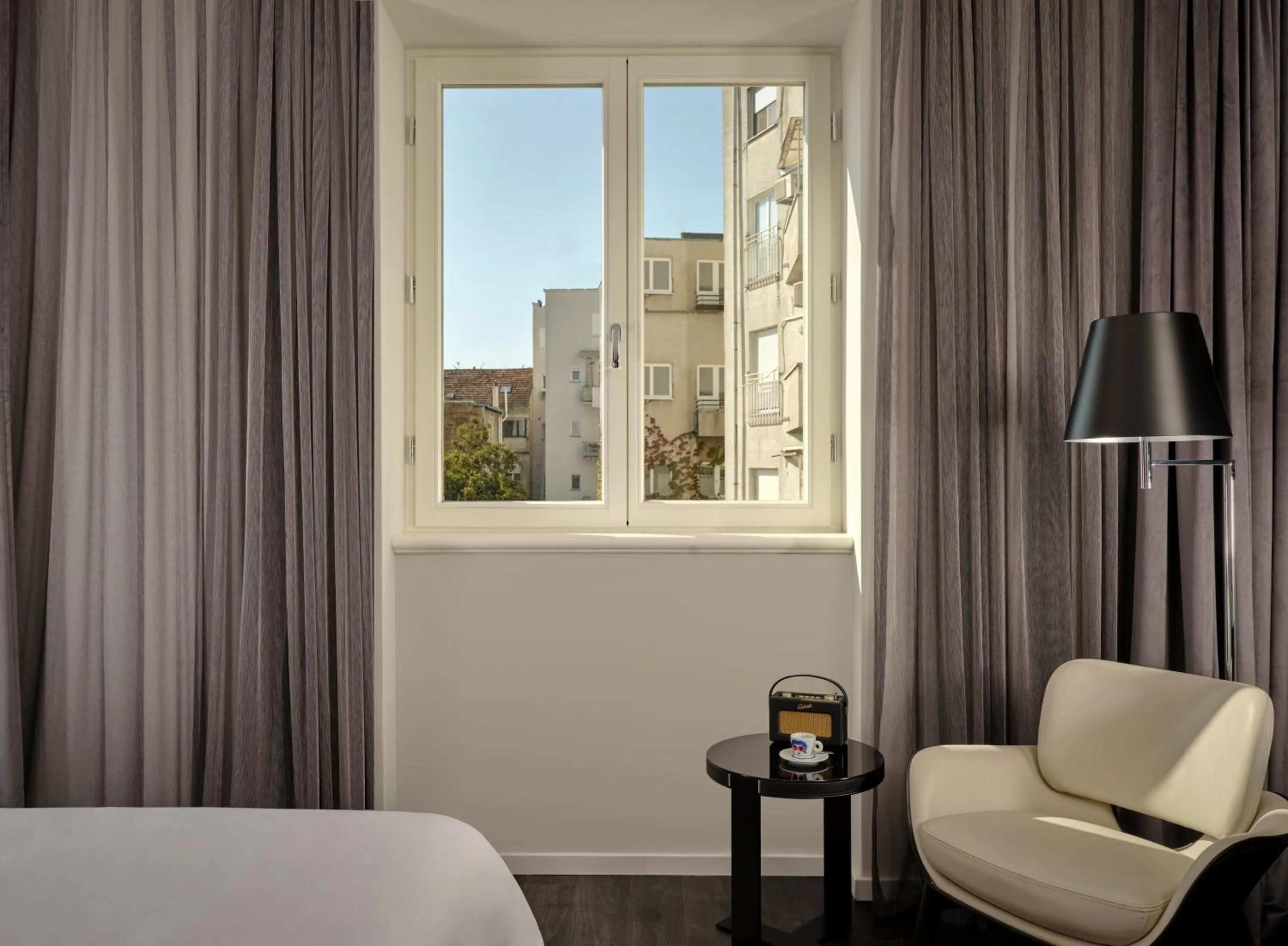 View (from property/room), Bed in art'otel Zagreb, Powered by Radisson Hotels