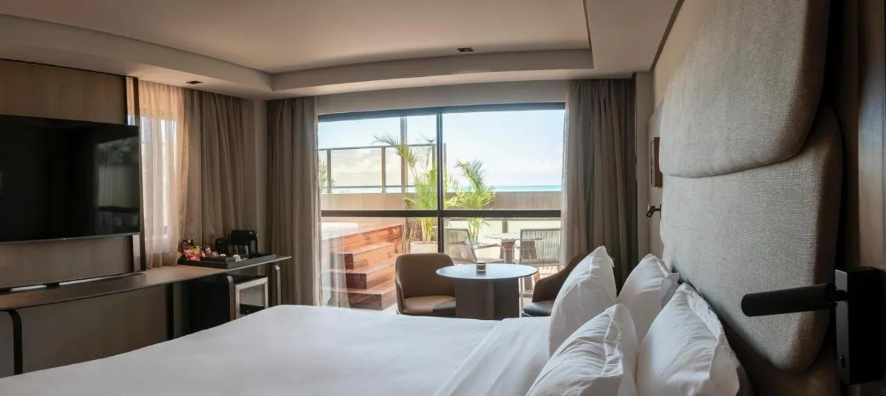 View (from property/room), Bed in HCM - Hotel Corais de Manaira