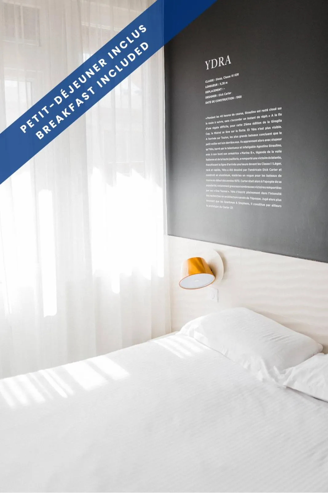 Bed in Hôtel Les Voiles