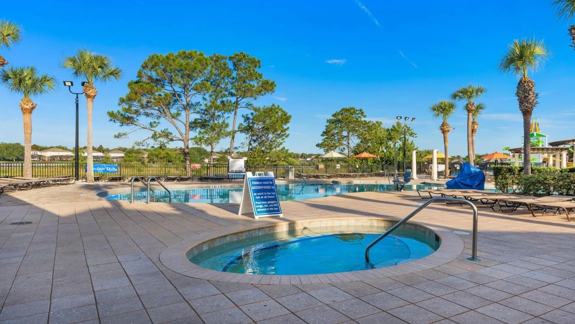 Swimming pool in No Rear Neighbor 6BR Private Pool/Spa Near Disney