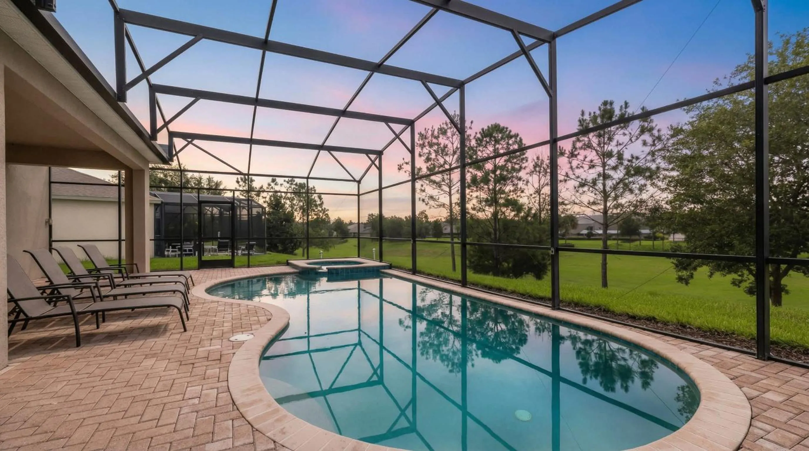 Swimming pool in No Rear Neighbor 6BR Private Pool/Spa Near Disney