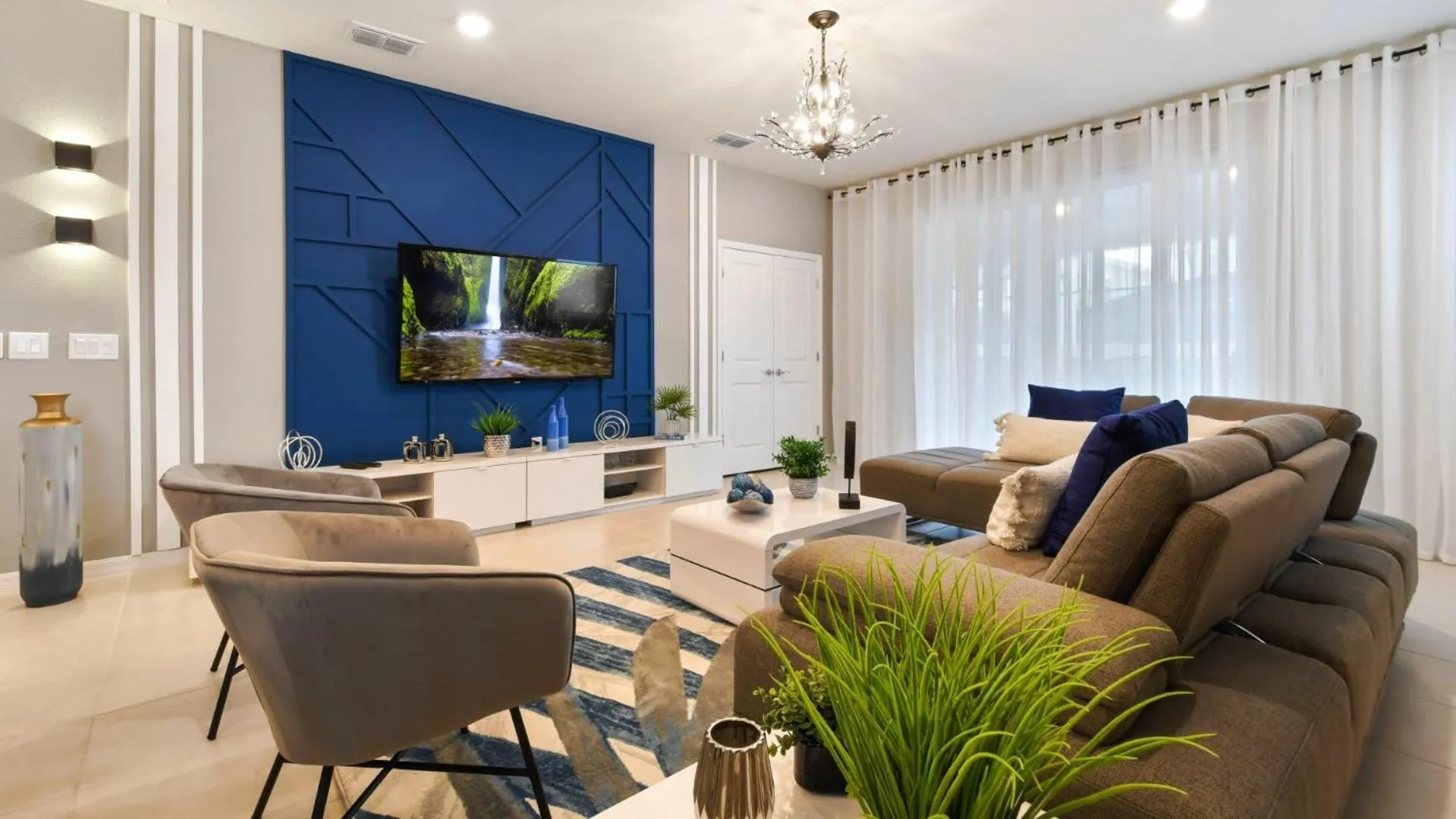 Living room in Luxury Home w/ Pool, Game Room, Near Disney