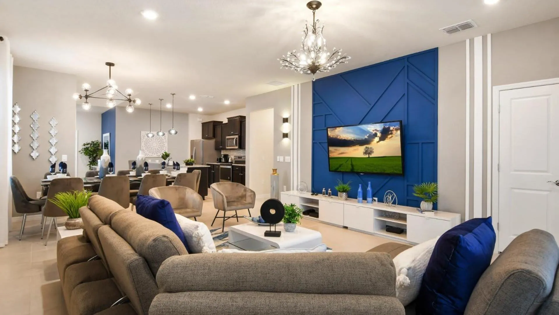 Living room in Luxury Home w/ Pool, Game Room, Near Disney
