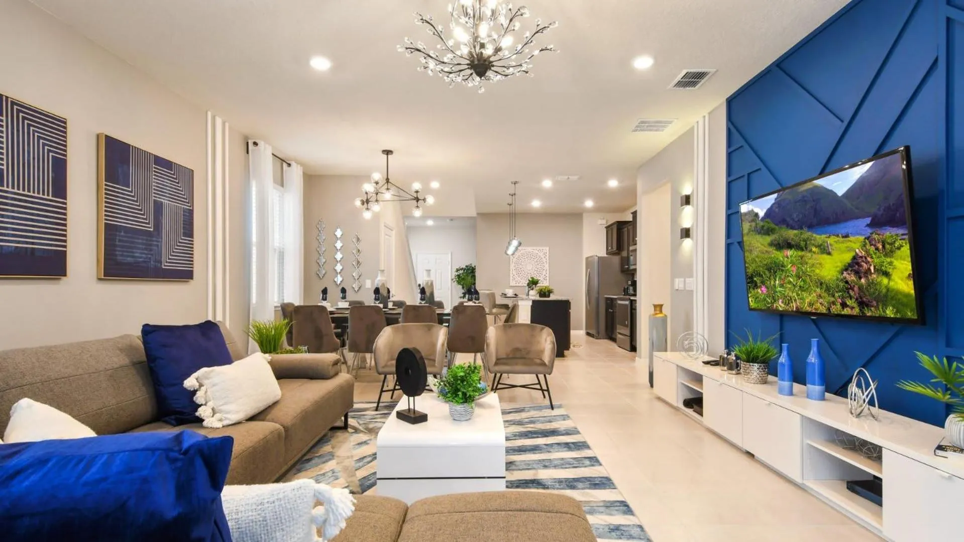Living room in Luxury Home w/ Pool, Game Room, Near Disney