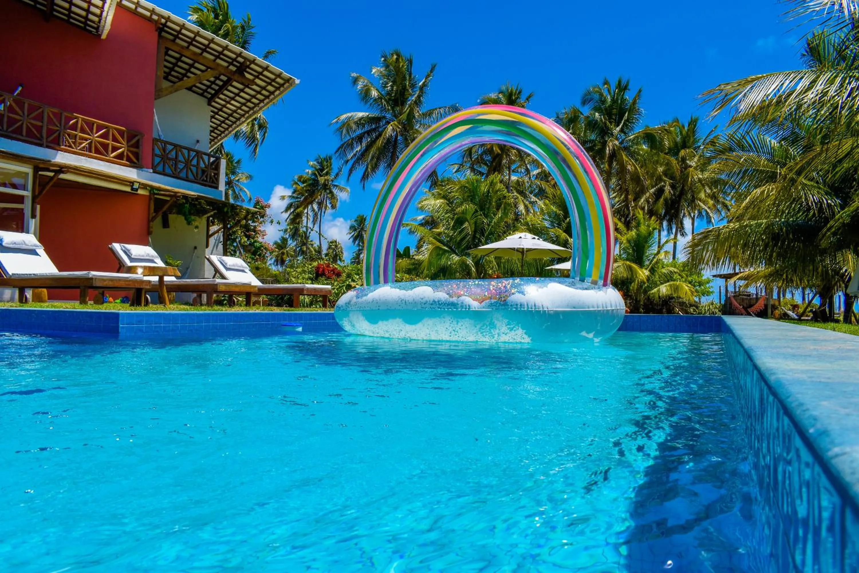 Pool view in Pousada Marceneiro