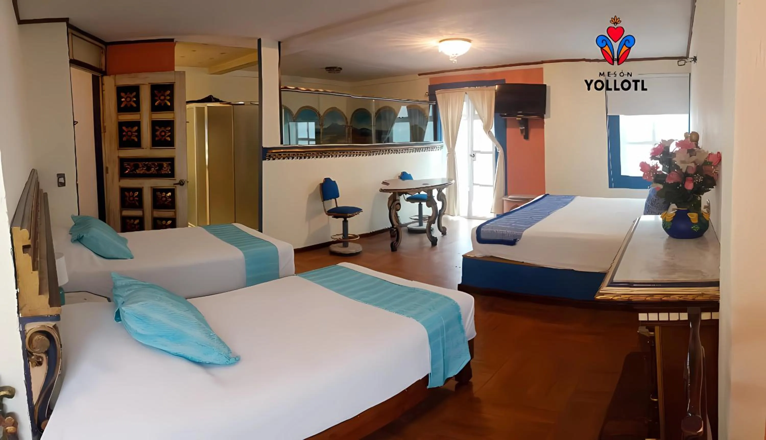 Bed in Mesón Yollotl