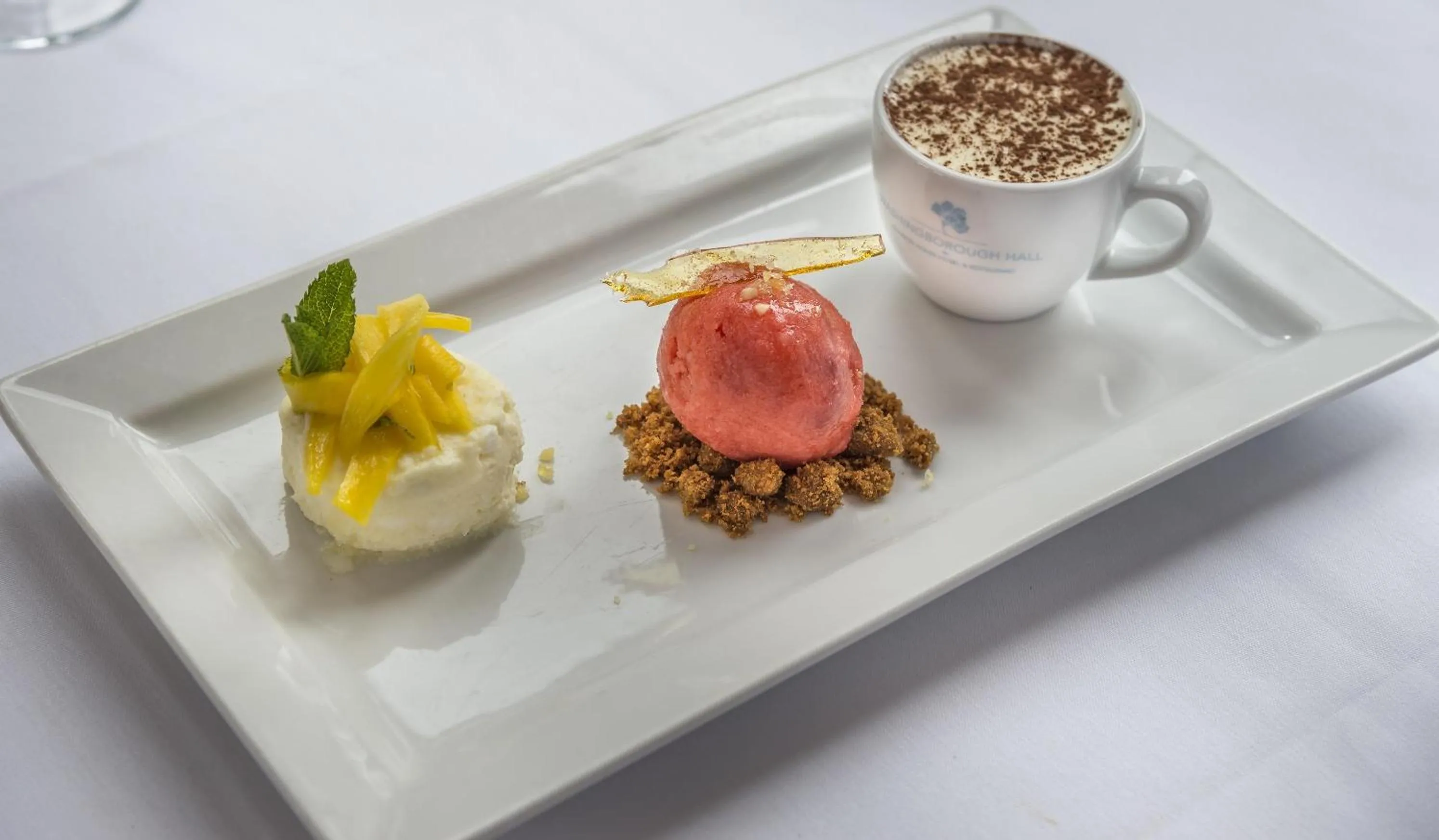 Food close-up in Washingborough Hall Hotel