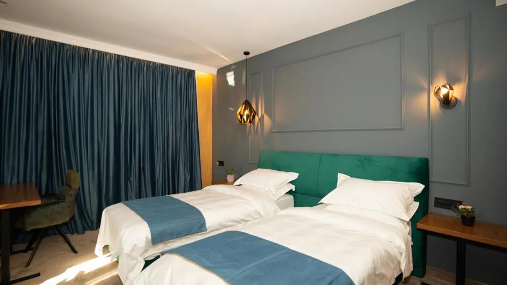 Bed in KAME HOTEL BELGRADE,贝尔格莱德凯美酒店