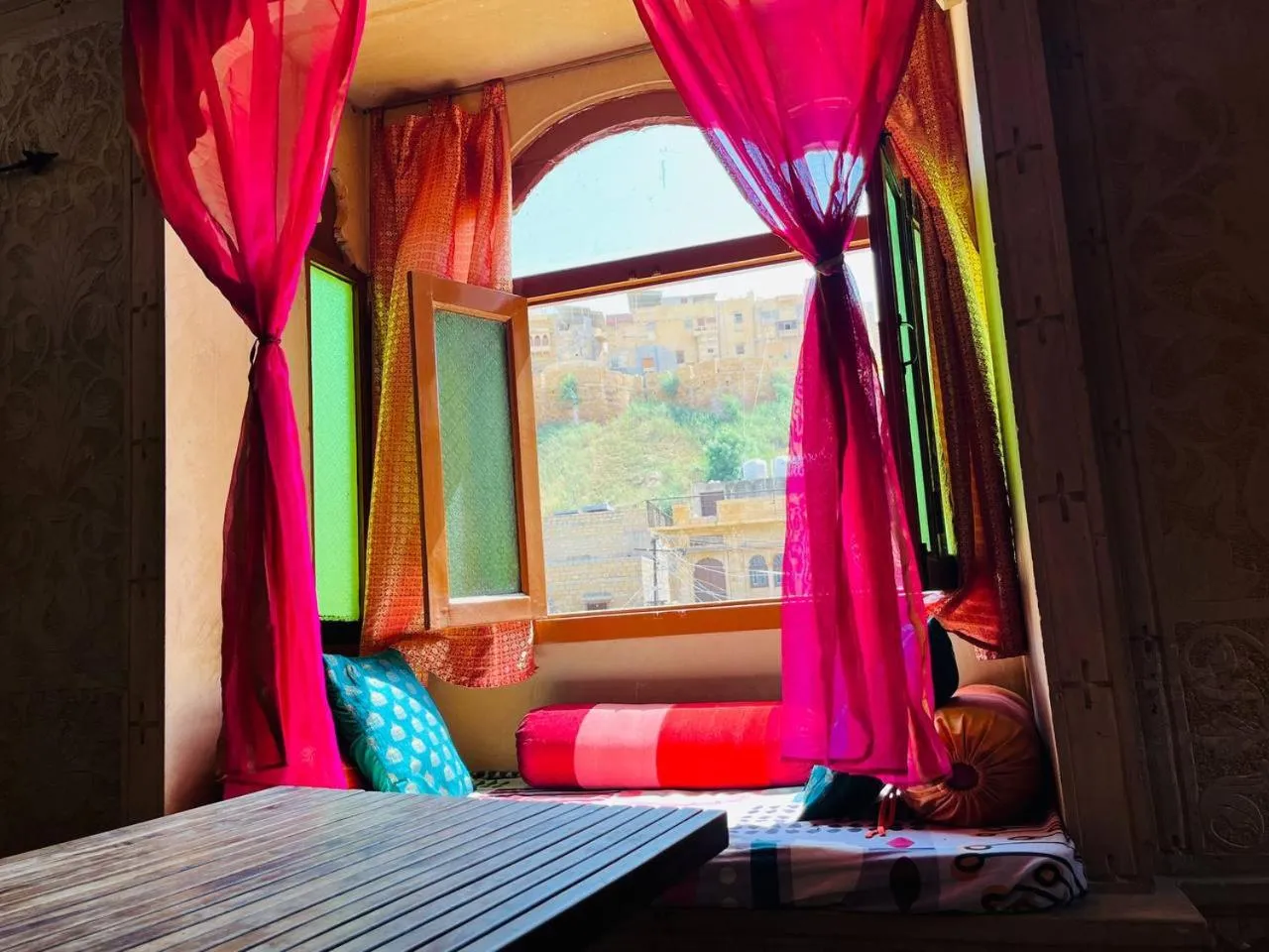 Bed in Hotel Oasis Haveli Jaisalmer