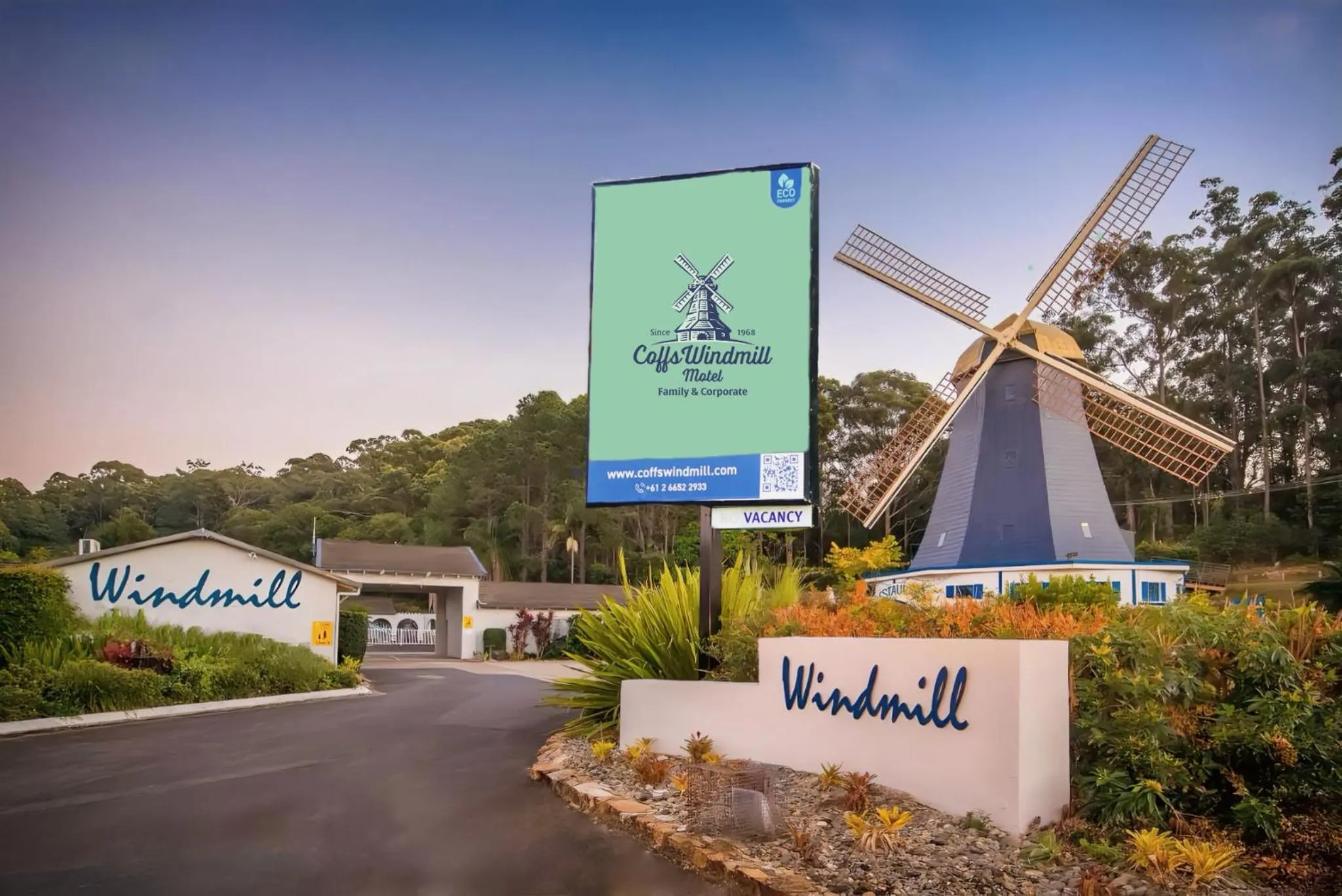 Property logo or sign in Coffs Windmill Motel