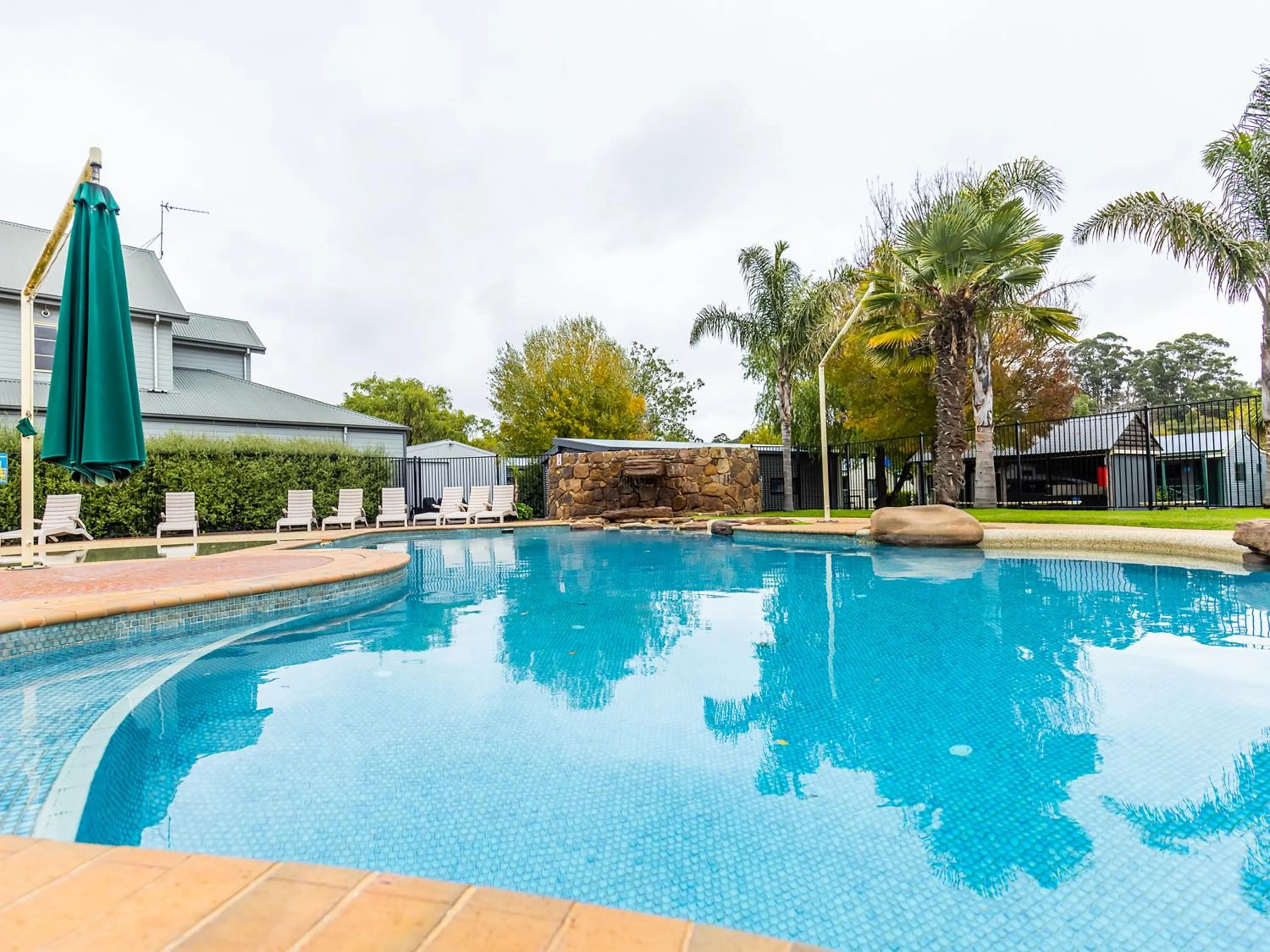 Pool view in NRMA Ballarat Holiday Park
