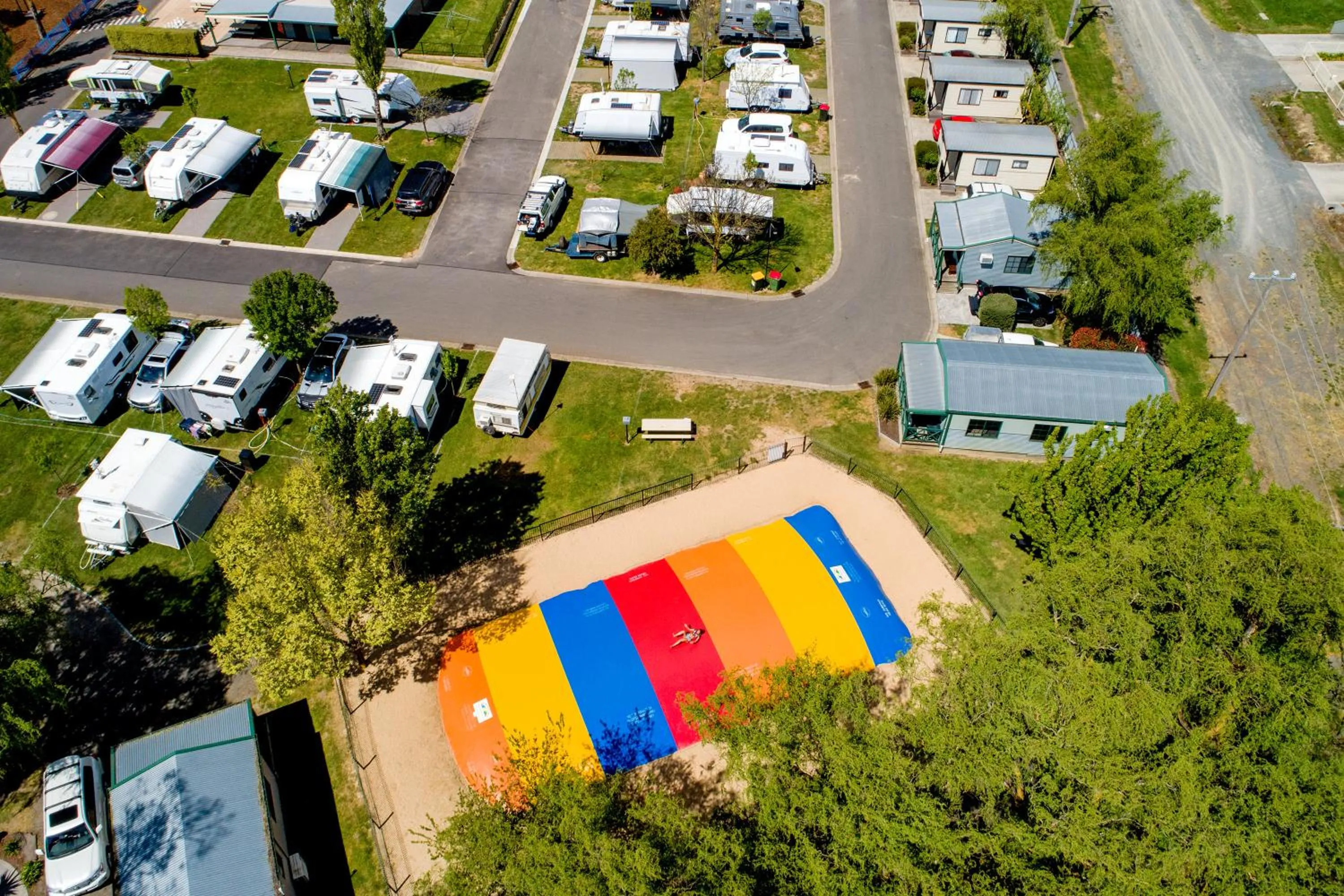 Bird's eye view in NRMA Ballarat Holiday Park