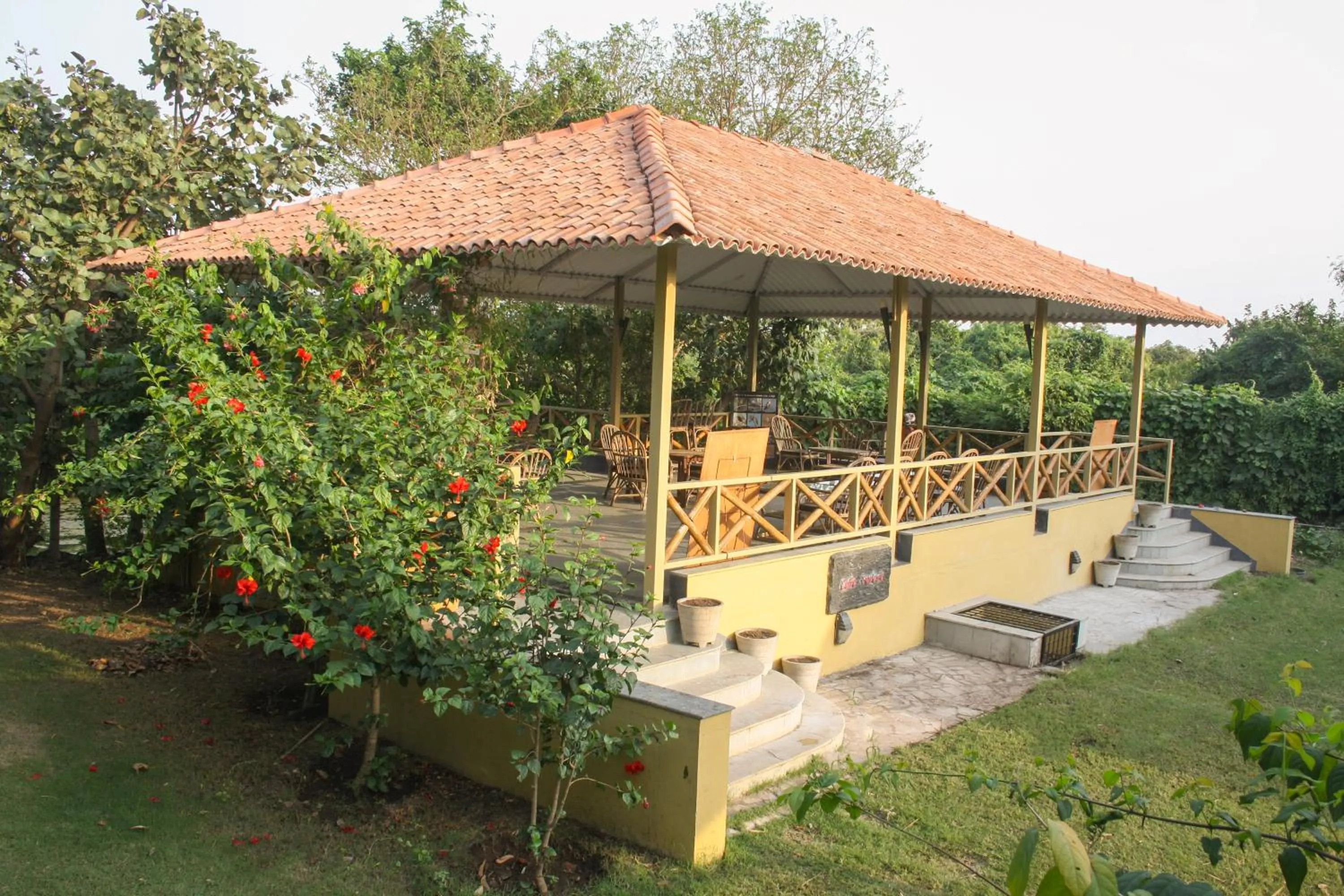 Seating area in Asiatic Lion Lodge