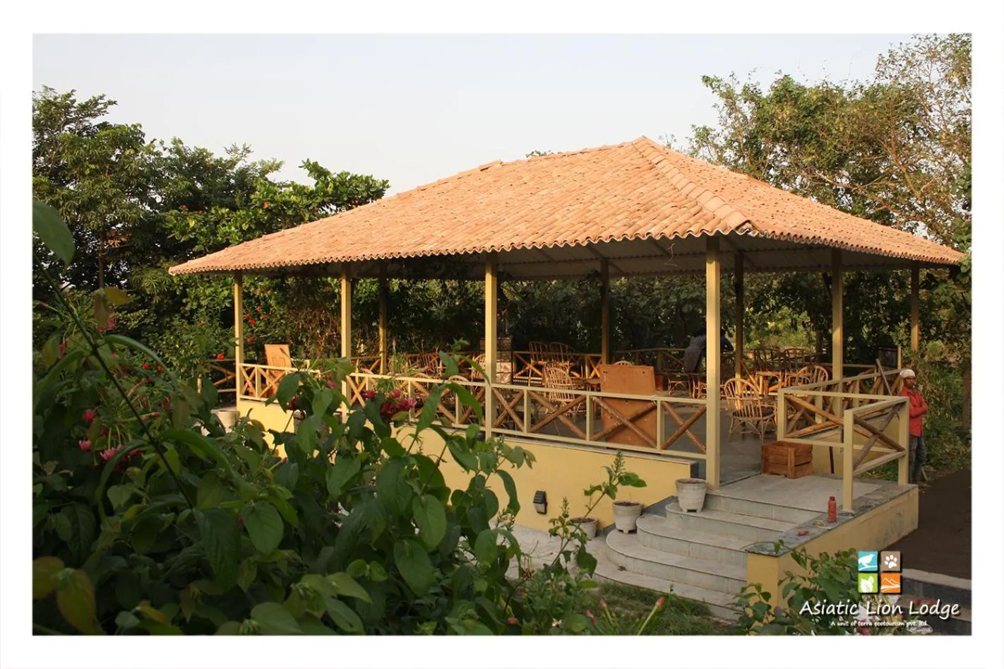 Seating area in Asiatic Lion Lodge