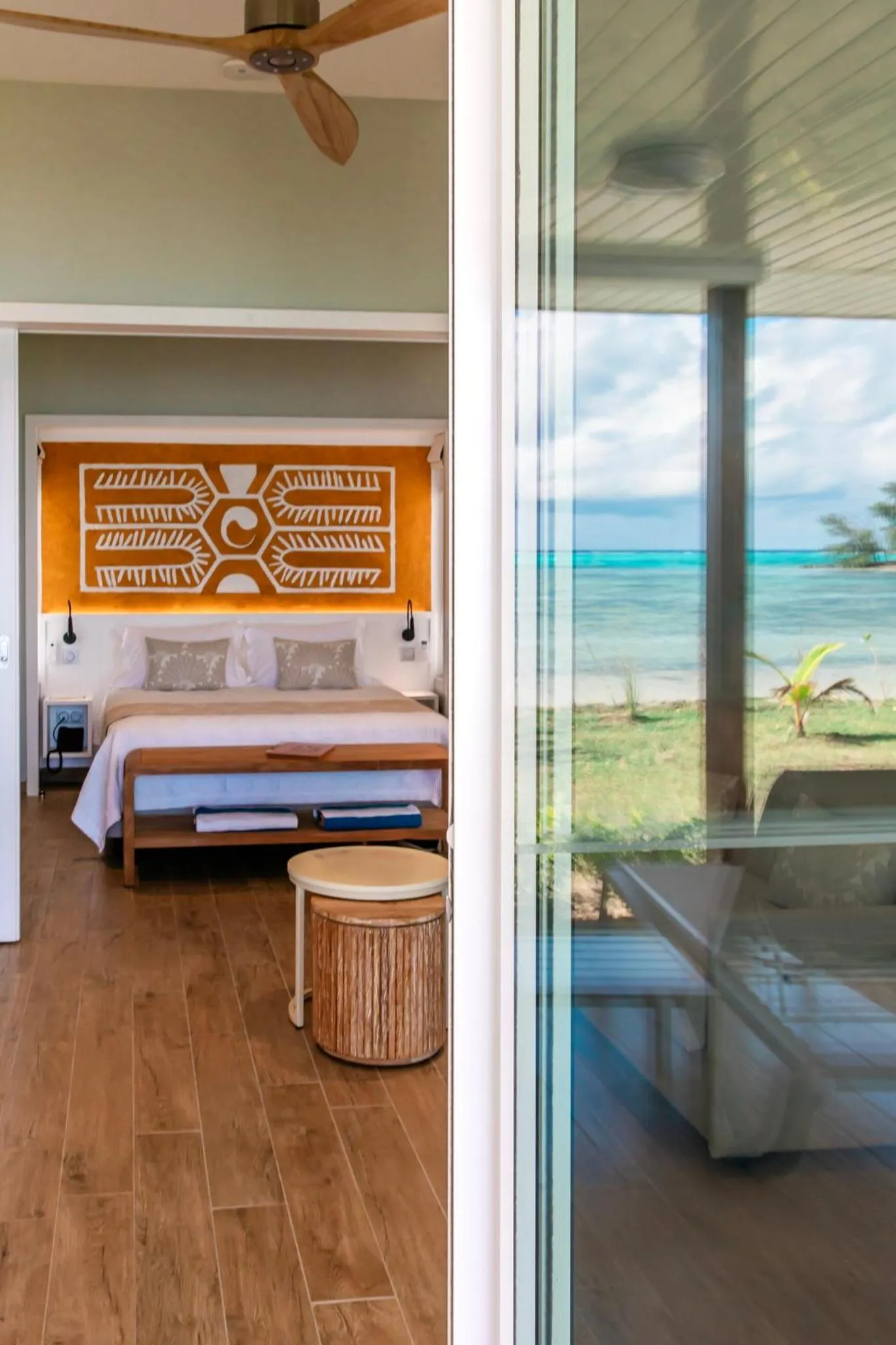 Bedroom, Bed in Niu Beach Hôtel Moorea