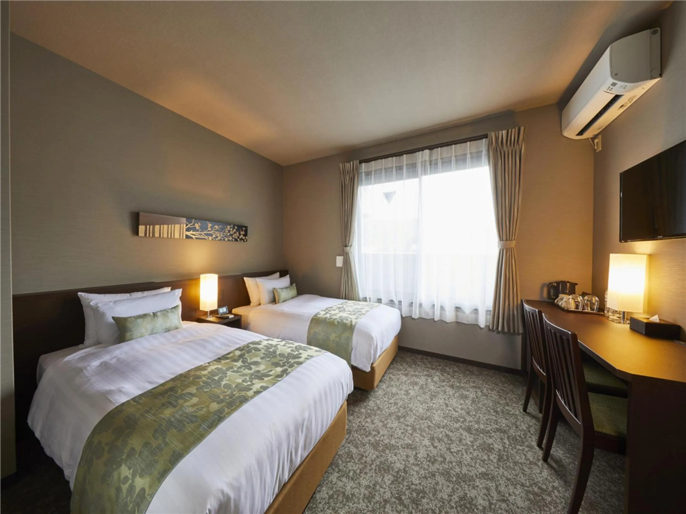 Bed in Waka Heian Shirakawa Hotel