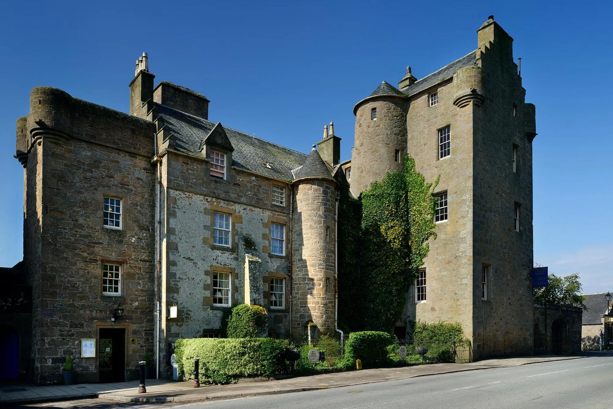Facade/entrance in Dornoch Castle Hotel