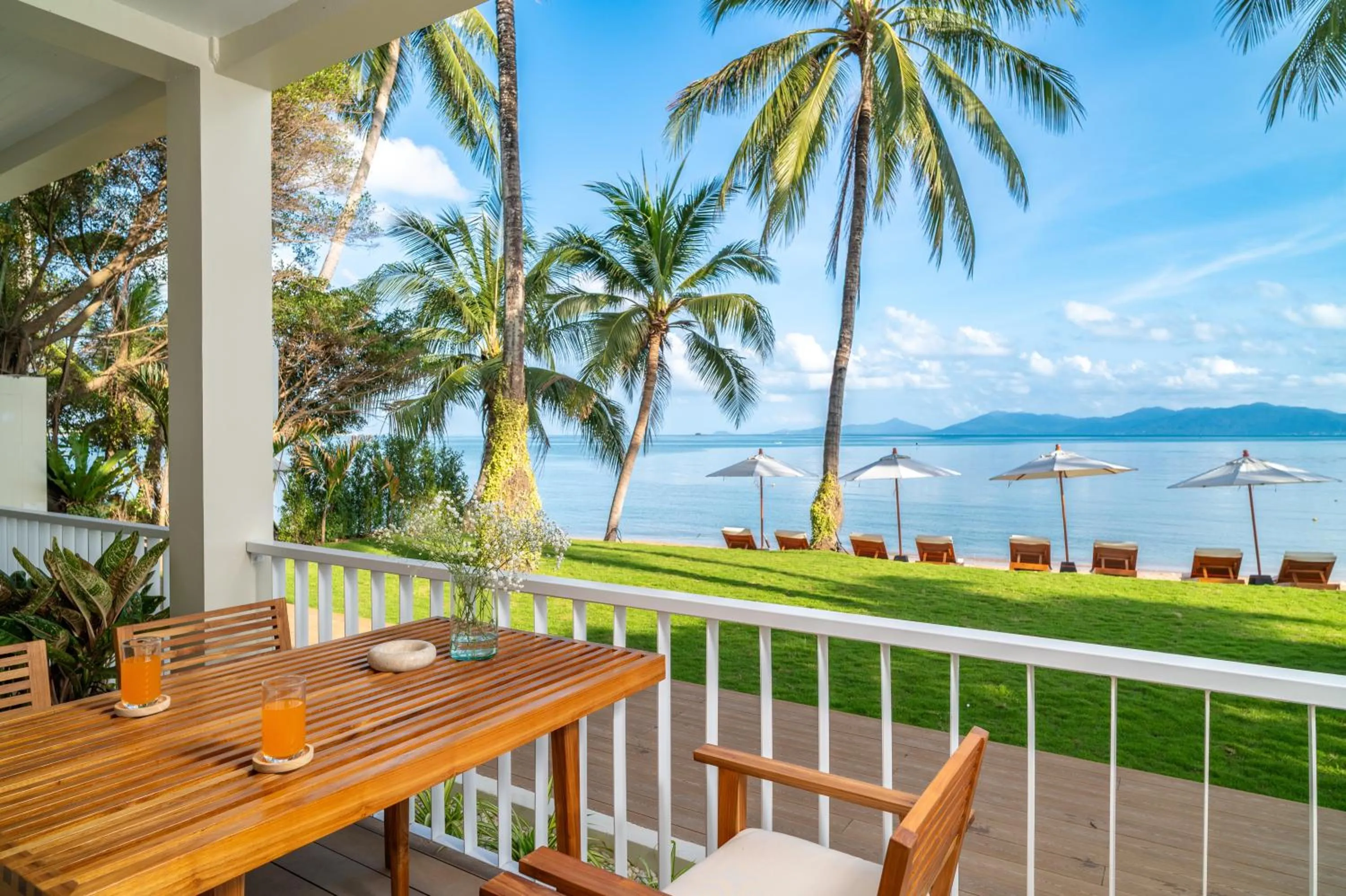 Patio in Baan Bophut Beach Hotel Samui - SHA Extra Plus