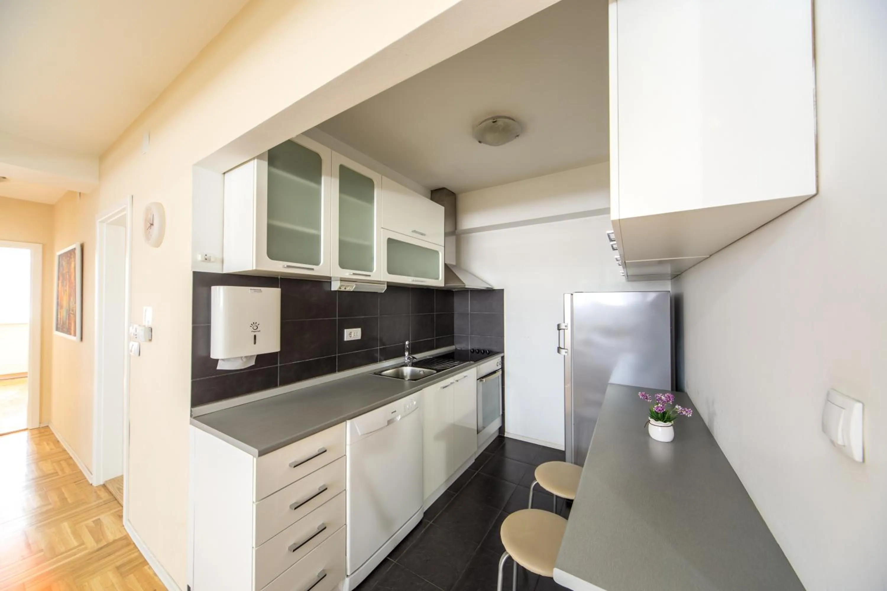 Kitchen or kitchenette in F Apartmani Kragujevac