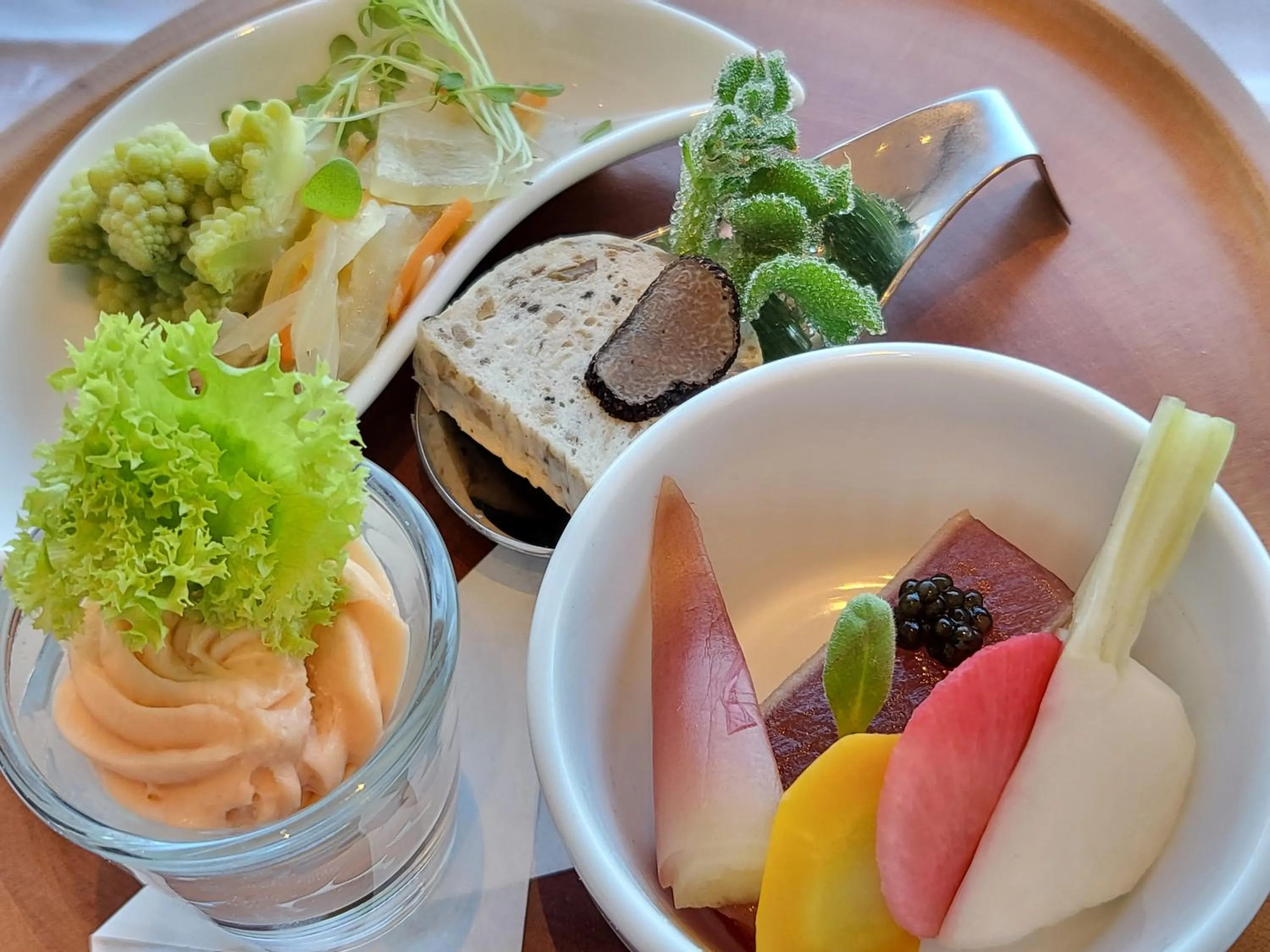 Food close-up in La vista Yokosuka Kannonzaki Terrace