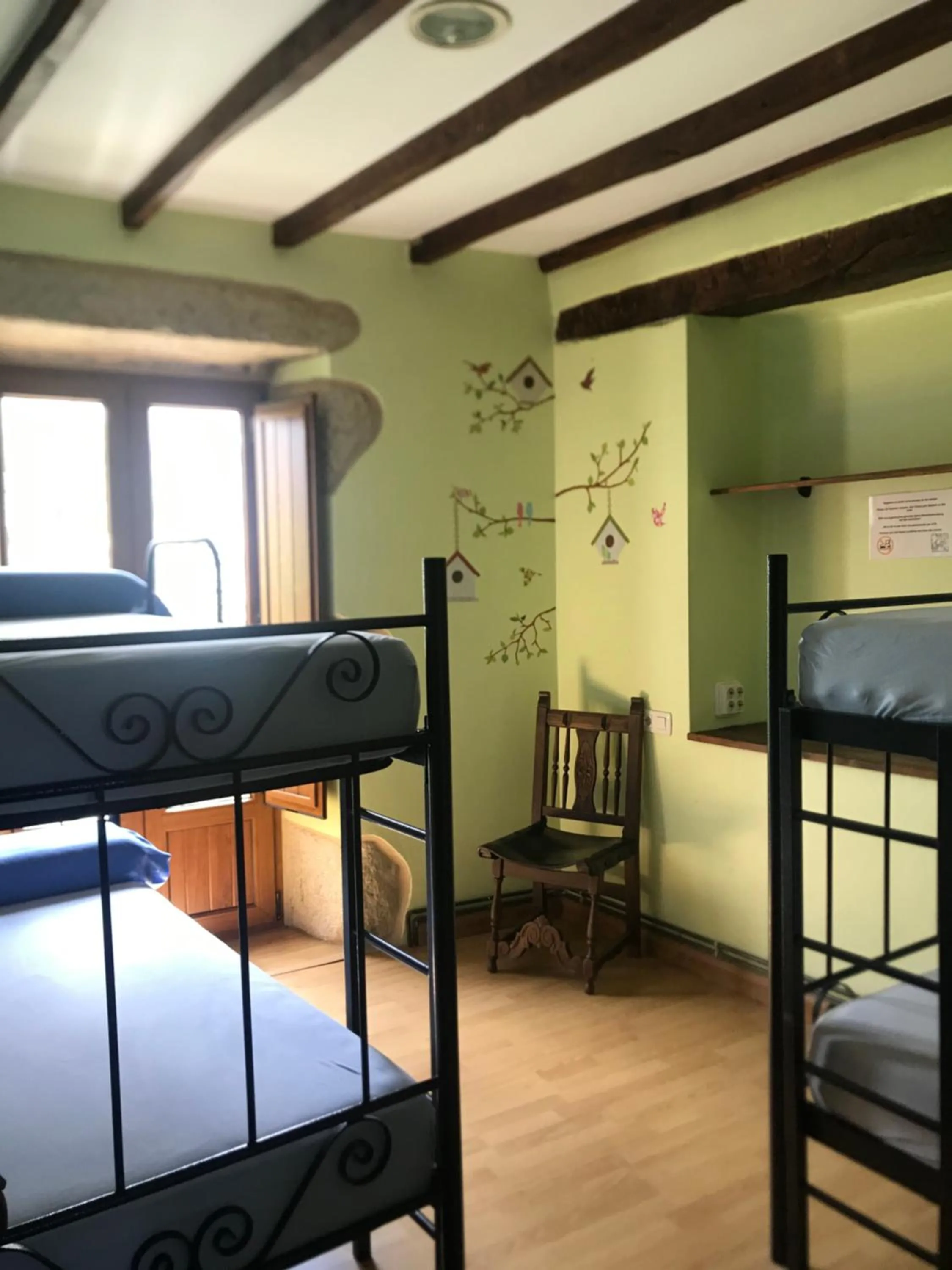 Bed in Pensión Albergue A Pedra