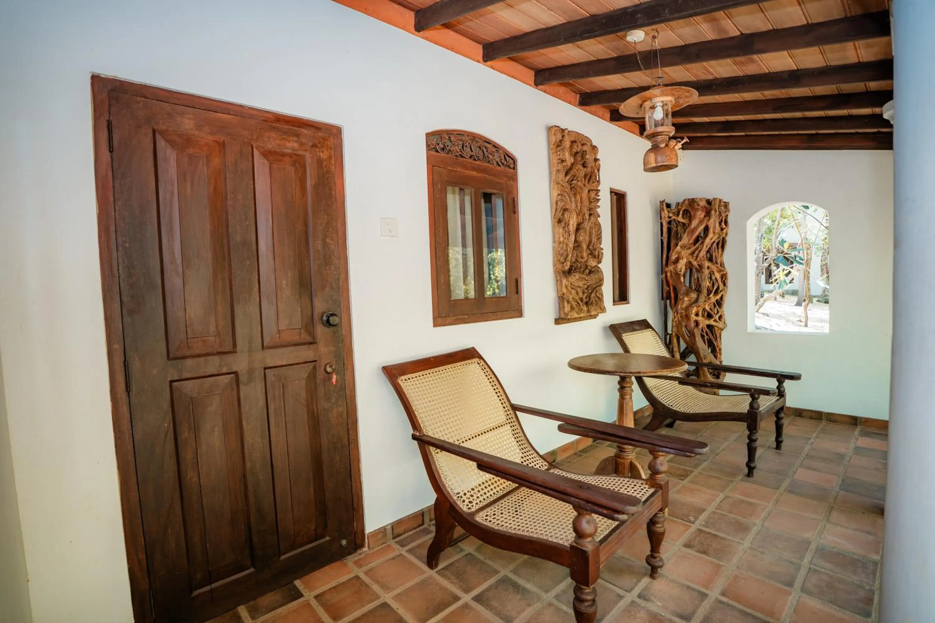 Seating area in The Waves Beach Chalets