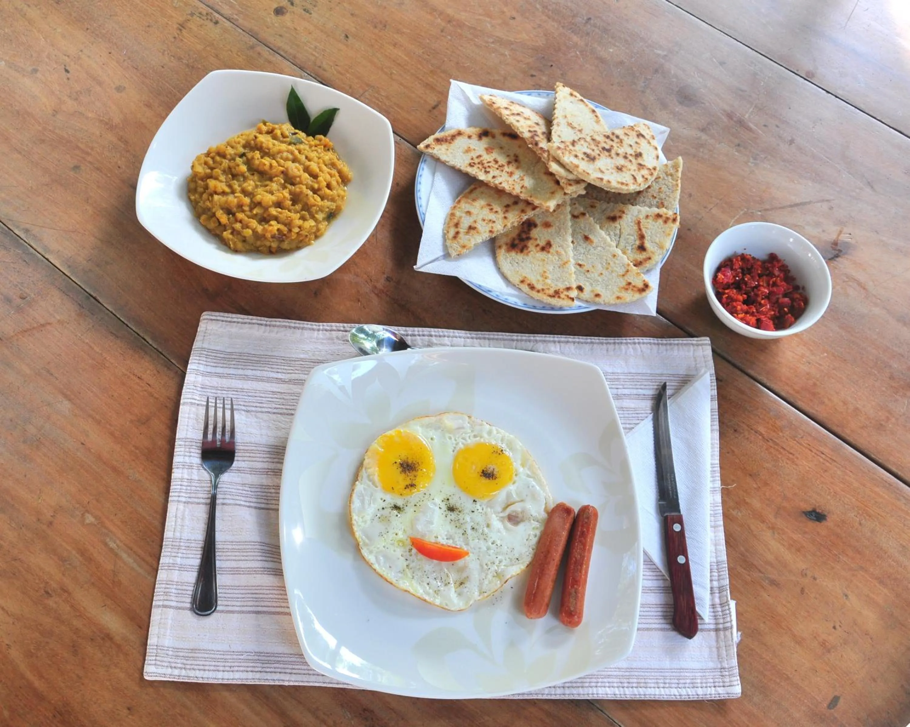 Meals in The Waves Beach Chalets