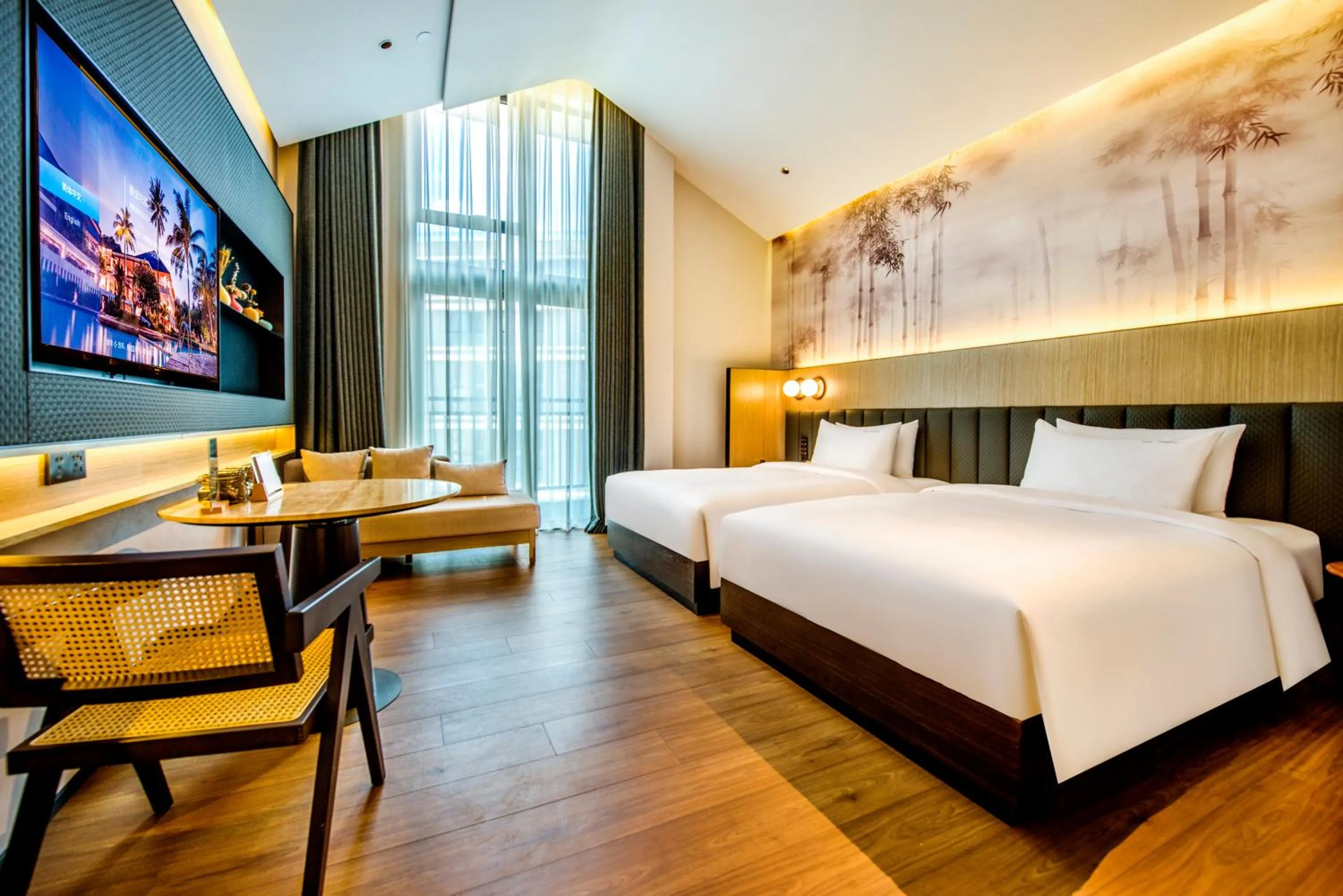 Bed in Baytop Living Hotel - Canton Fair Free Shuttle Bus