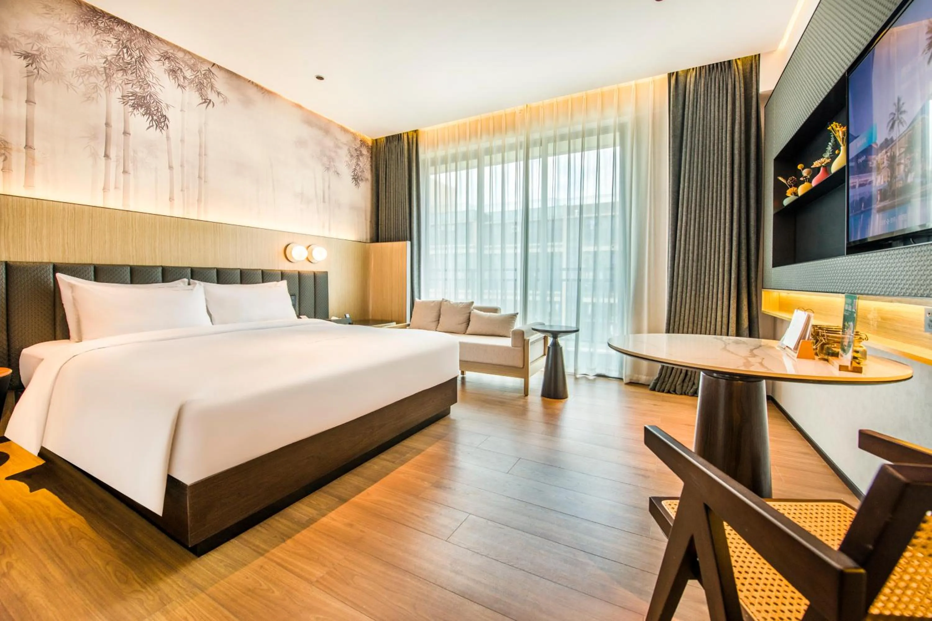 Bed in Baytop Living Hotel - Canton Fair Free Shuttle Bus