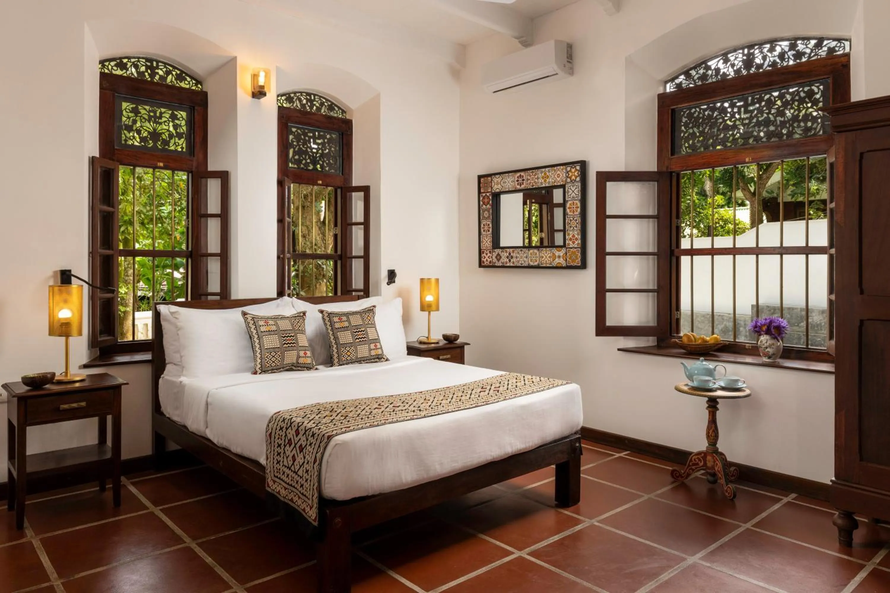 Bed in Jetwing Galle Heritage Home