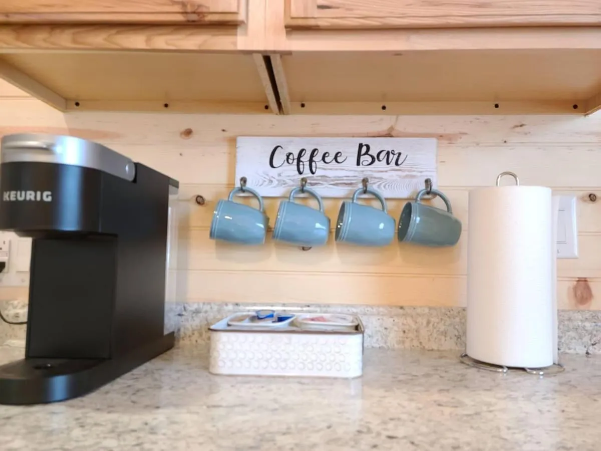 Coffee/tea facilities in Stunning Cabin Right on Main St!