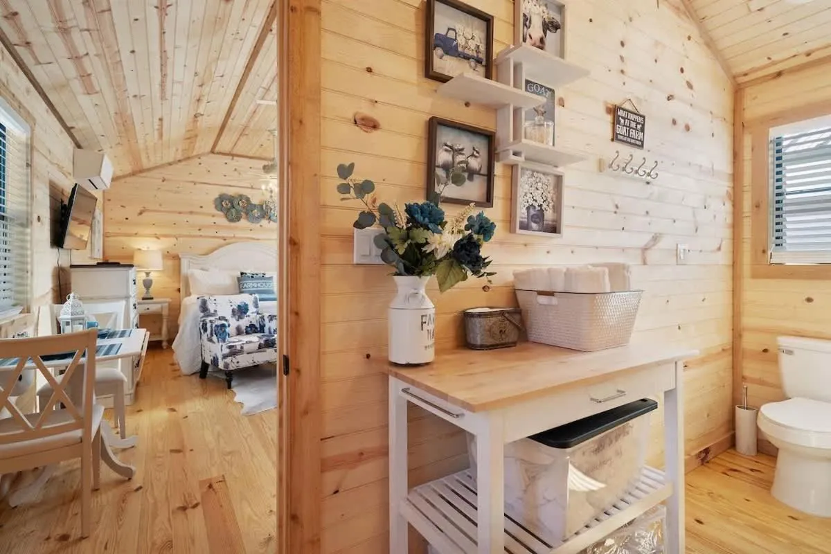 Toilet in Stunning Cabin Right on Main St!