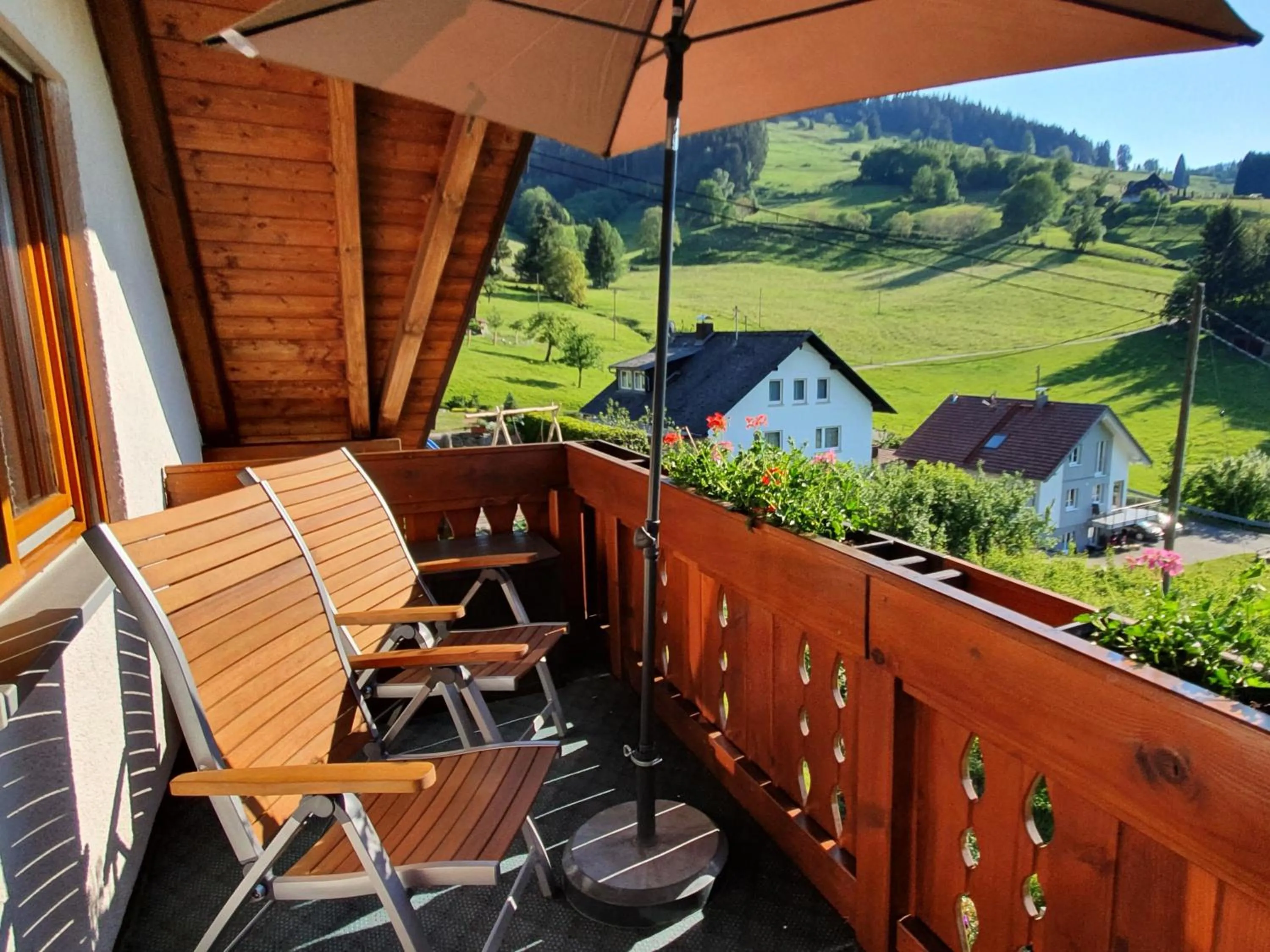 Balcony/Terrace in Ferienwohnungen Maierhof Oberried