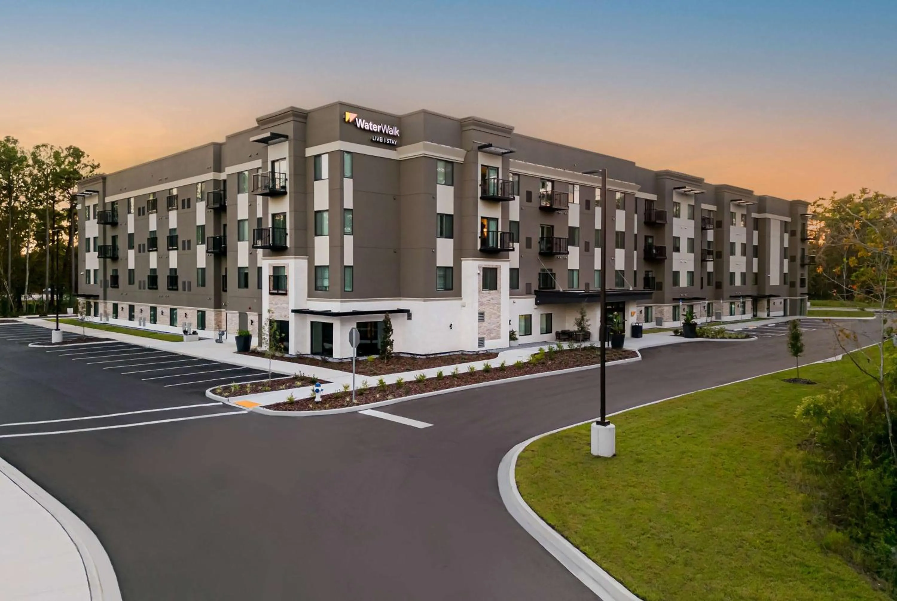 Property building in WaterWalk Extended Stay by Wyndham Jacksonville Deerwood Pk