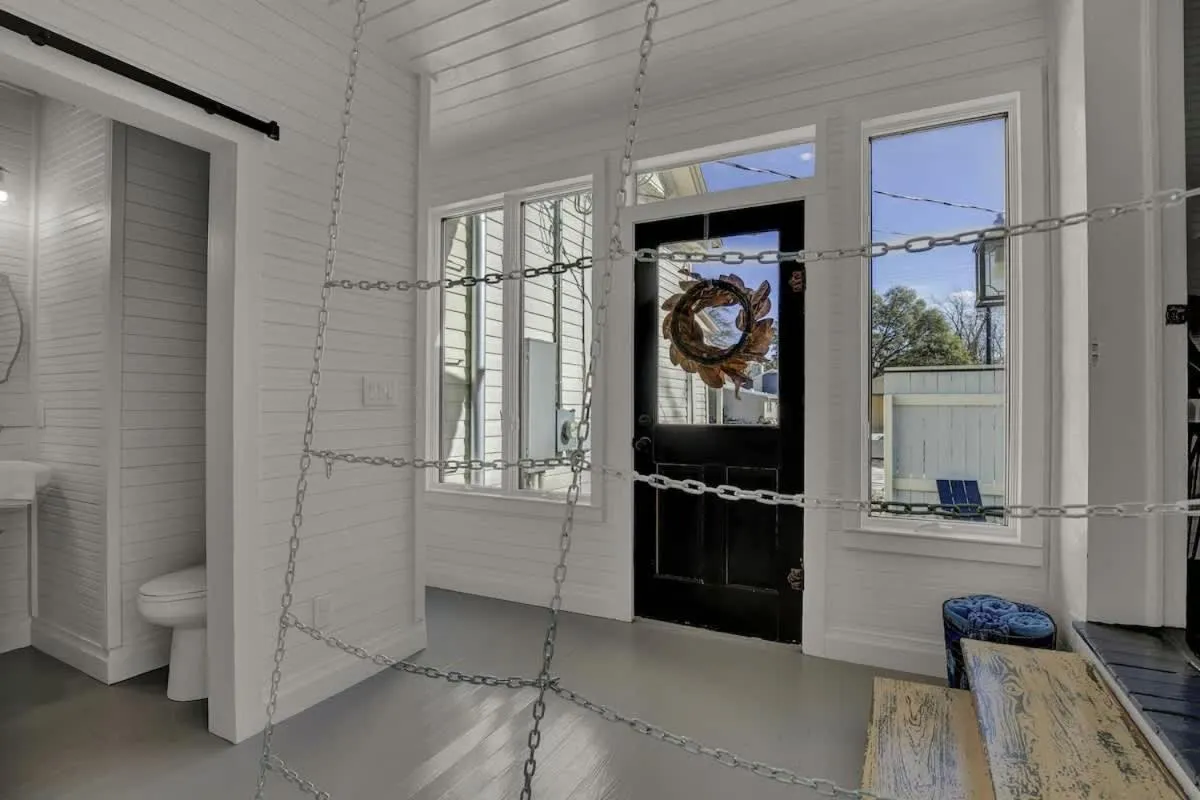 Bathroom in Gorgeous Home 1 Blk from Main with Hot Tub & Fire Pit!