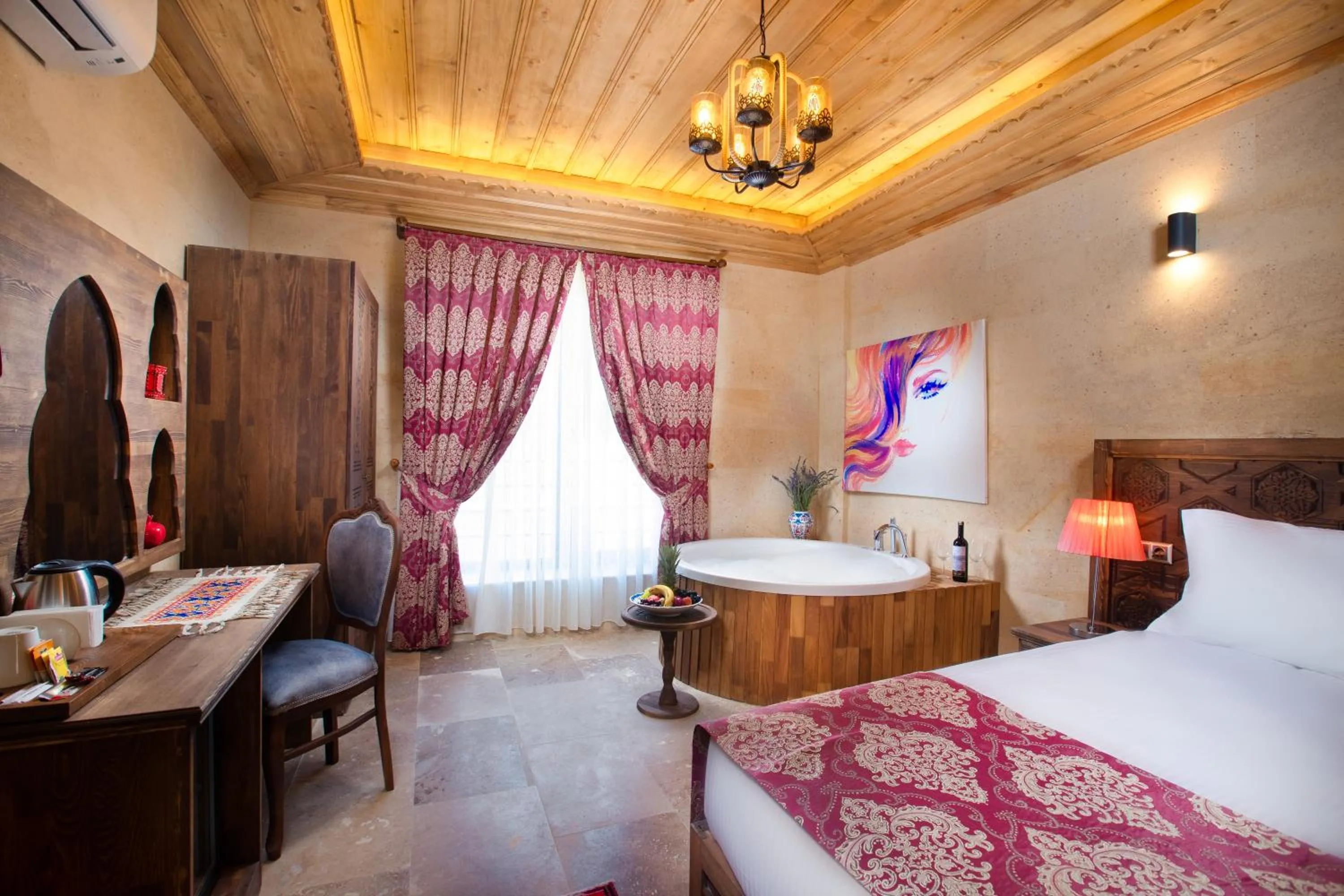 Bed in Cappadocia Pyramid Stone House