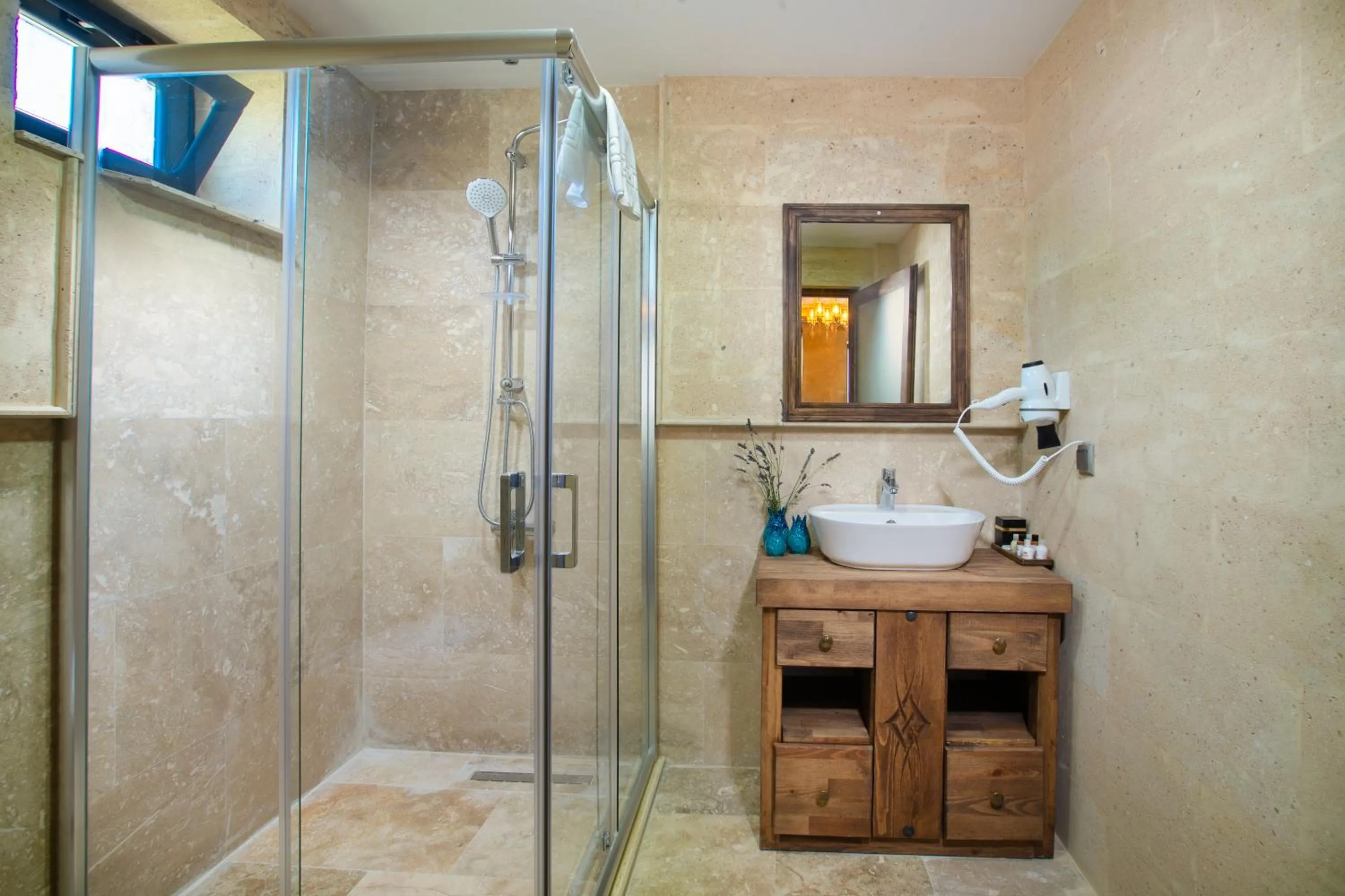 Shower in Cappadocia Pyramid Stone House