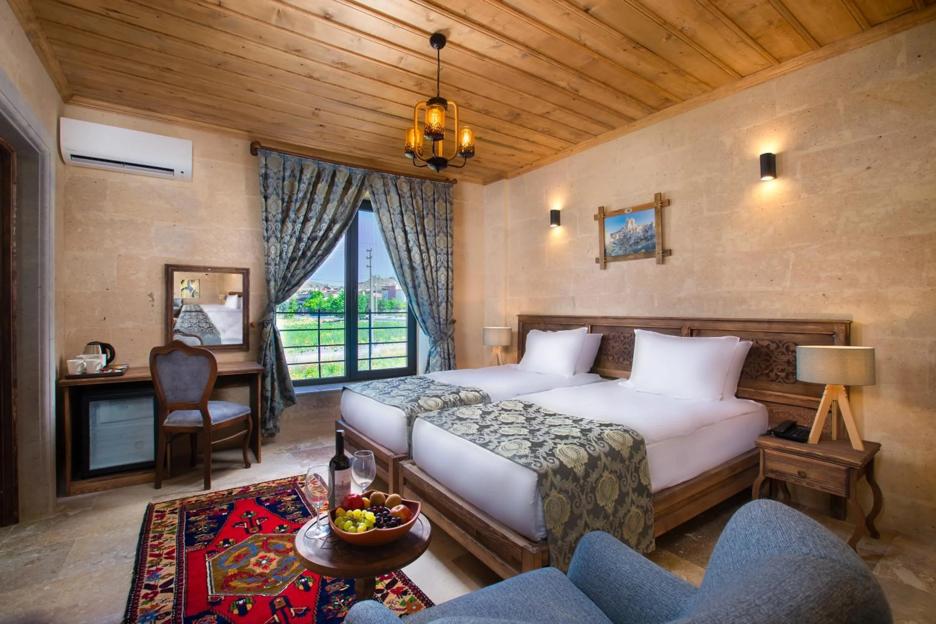 Bed in Cappadocia Pyramid Stone House