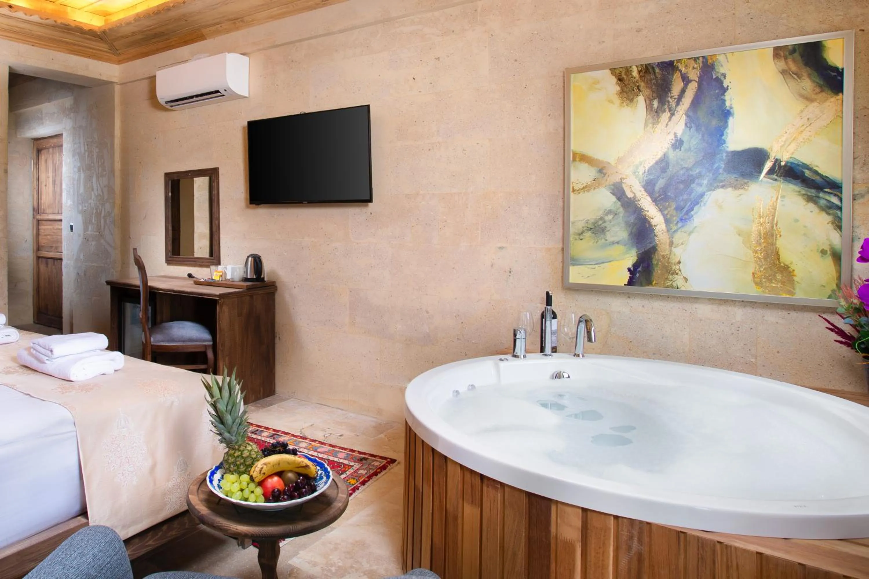 Bed in Cappadocia Pyramid Stone House