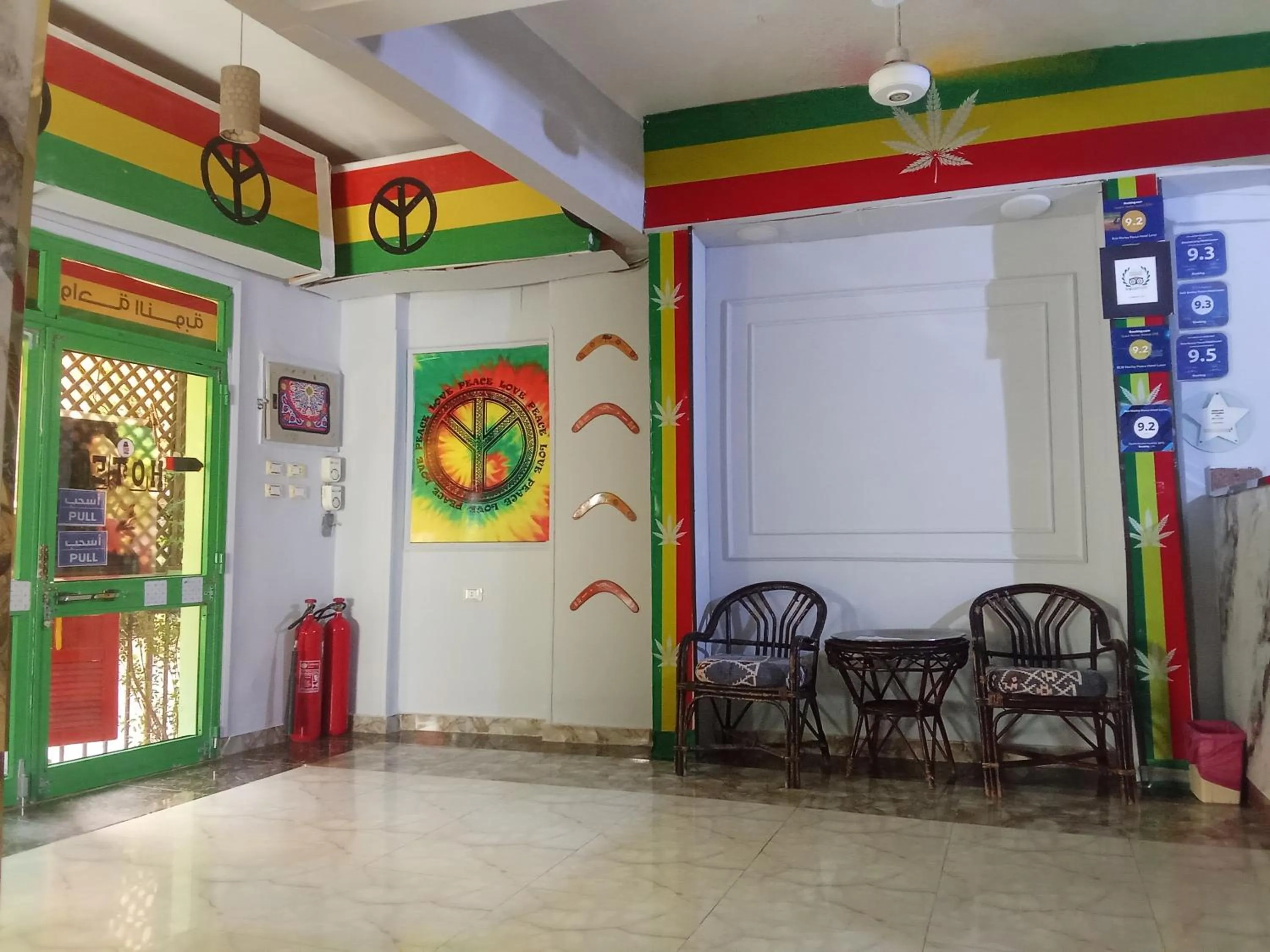 Property building in Bob Marley Peace hotel luxor