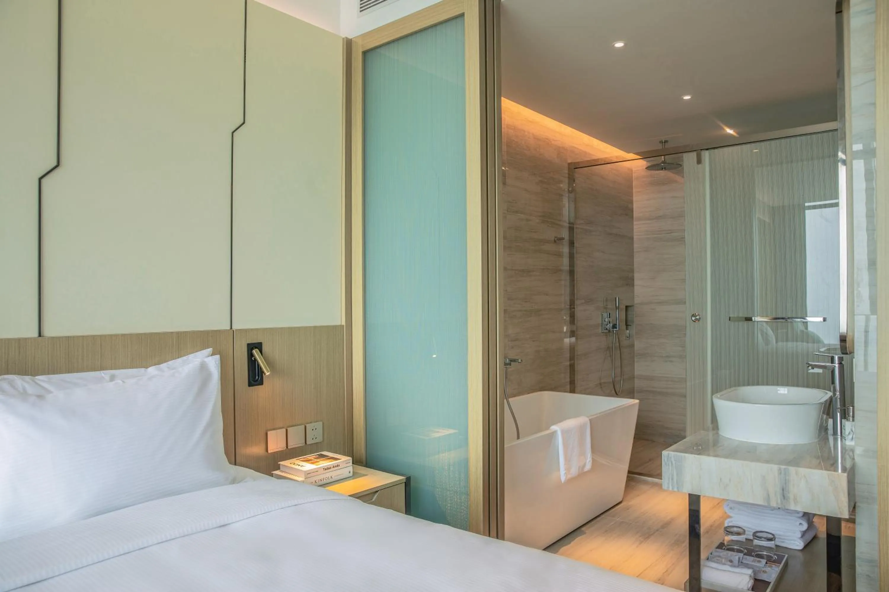 Bathroom, Bed in Awaken Da Nang Hotel