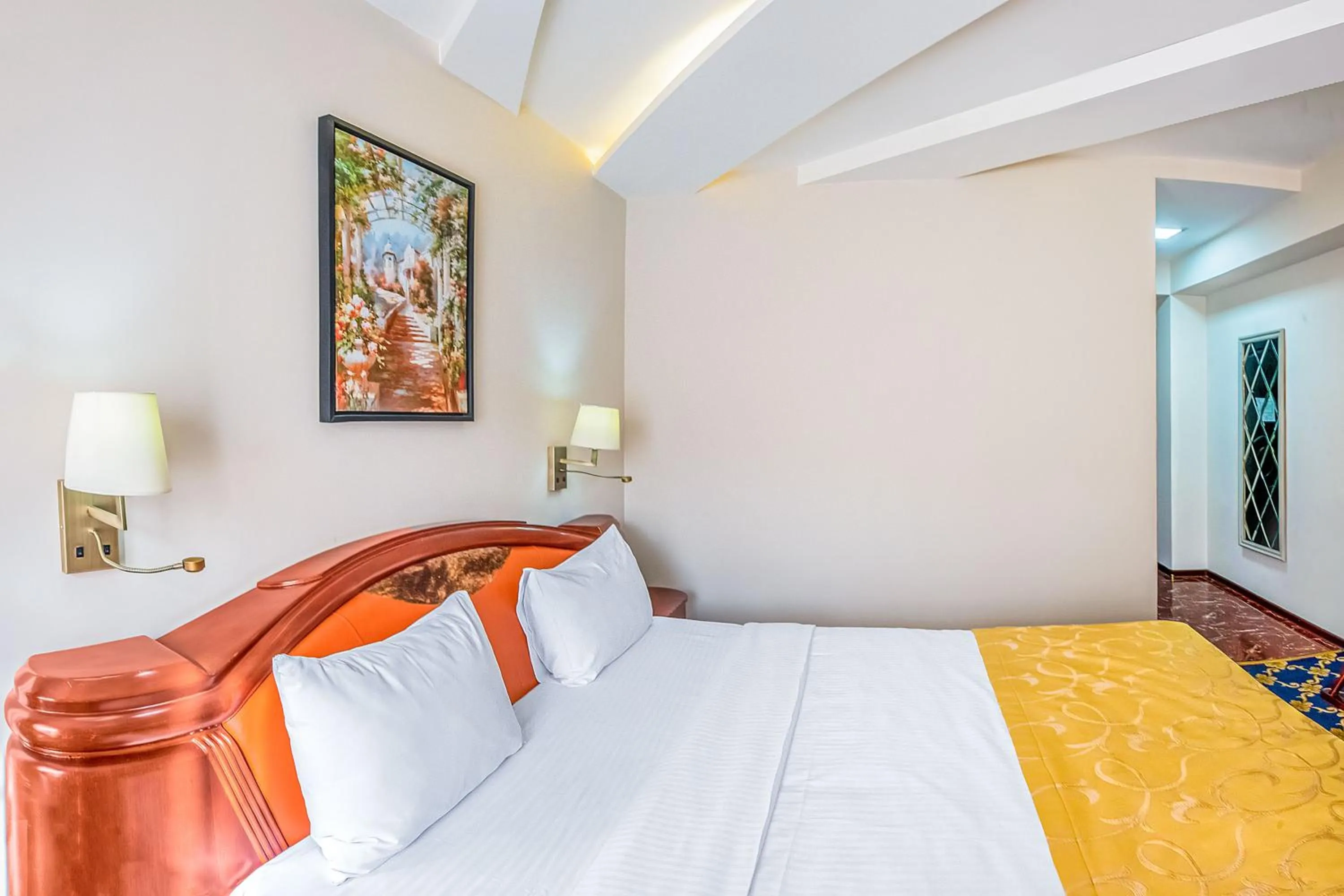 Bed in Cron Palace kosher Tbilisi Hotel