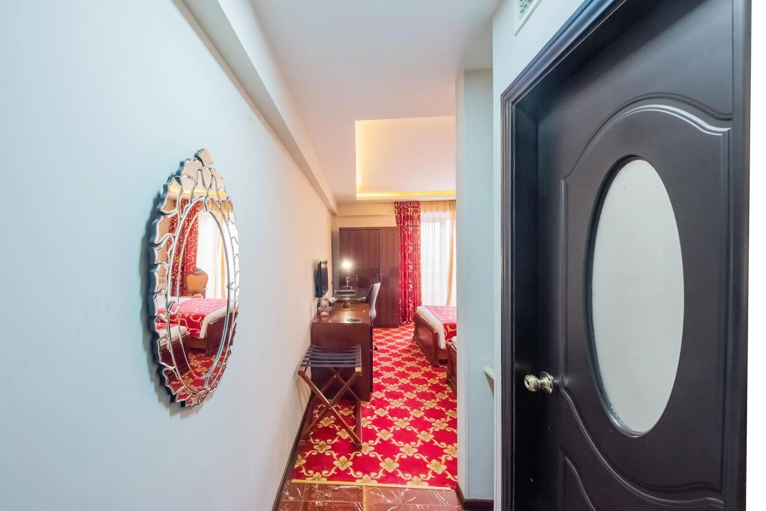 Bed in Cron Palace kosher Tbilisi Hotel