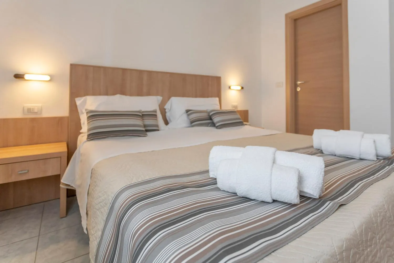 Bed in Hotel Cormoran Riccione